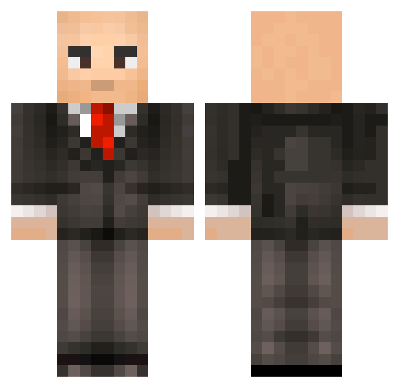 dannky Minecraft skin, front and back view