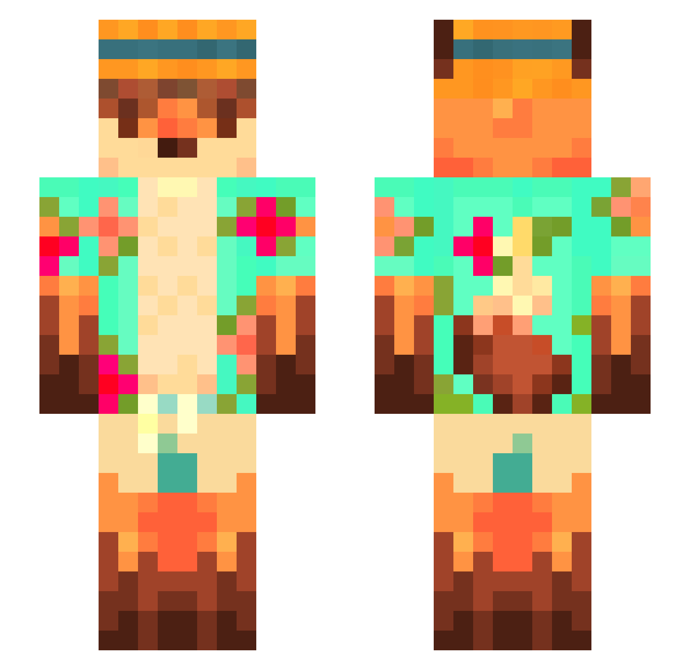 _Elvon_ Minecraft skin, front and back view