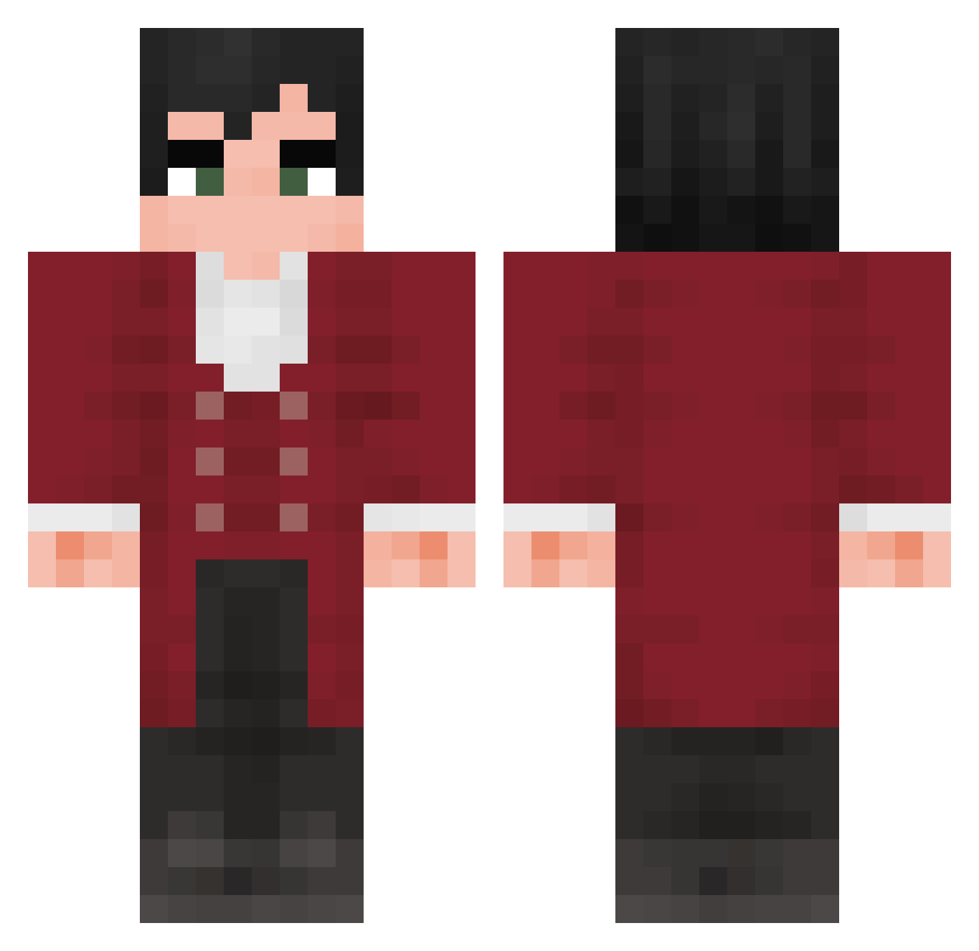 _r0kee_ Minecraft skin, front and back view