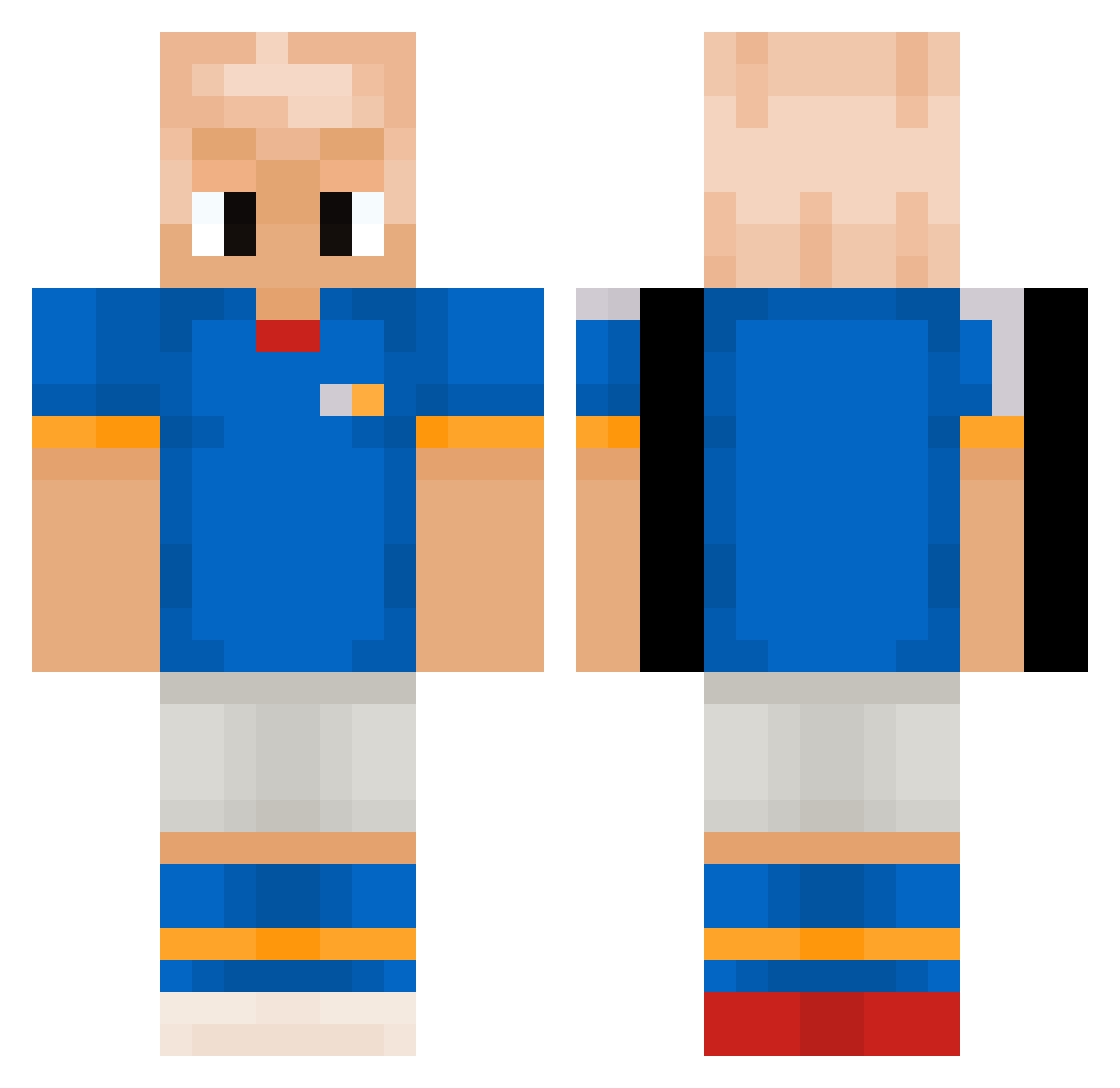 CMPXCHG Minecraft skin, front and back view