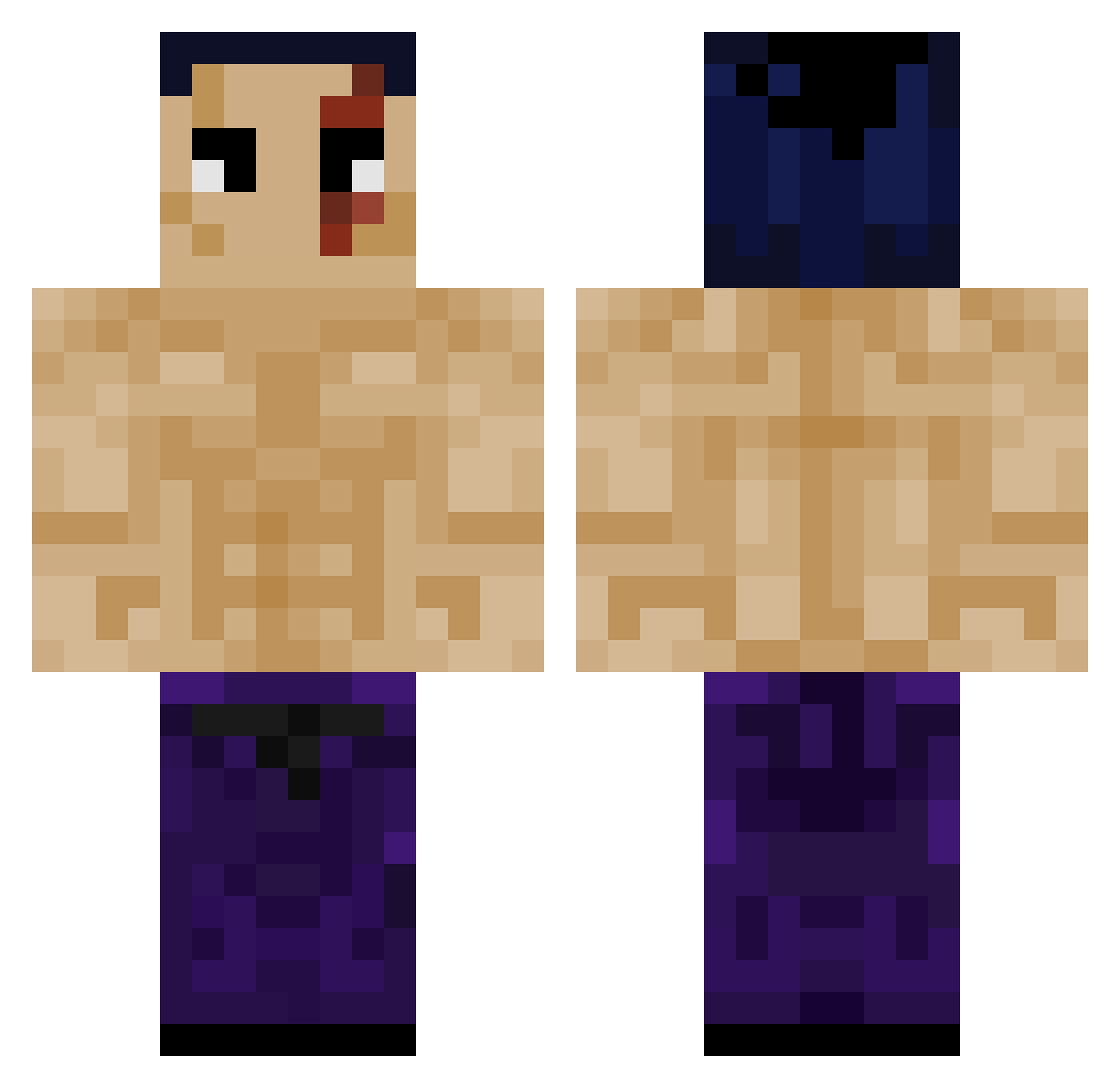 LeBron_James07 Minecraft skin, front and back view