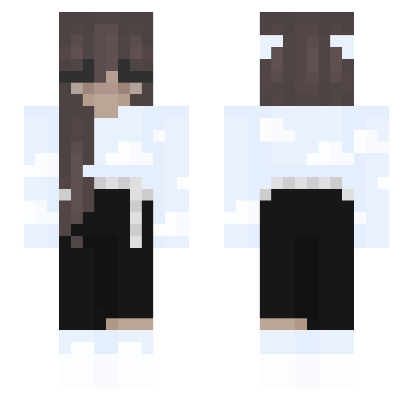 Dolley Minecraft skin, front and back view
