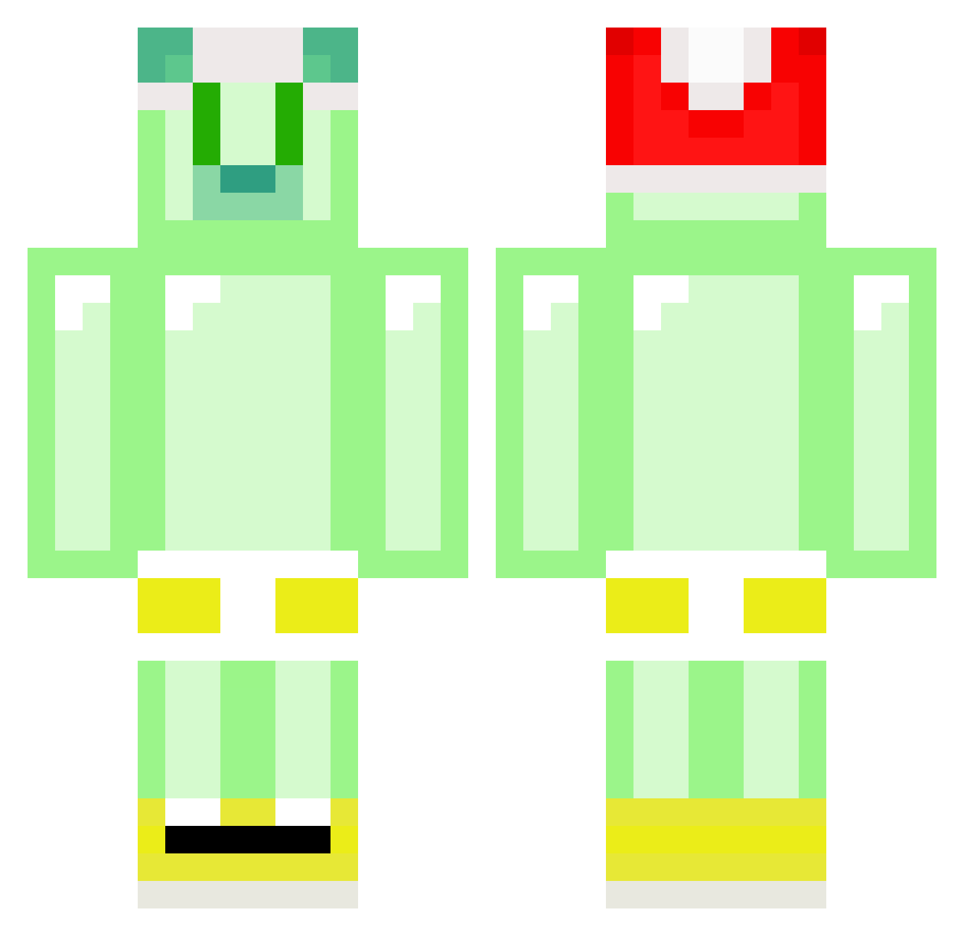 uhCharlie Minecraft skin, front and back view