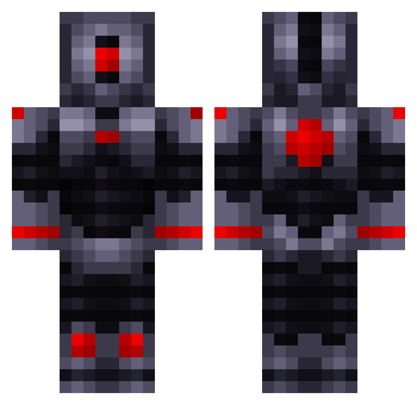 Subminer_III Minecraft skin, front and back view