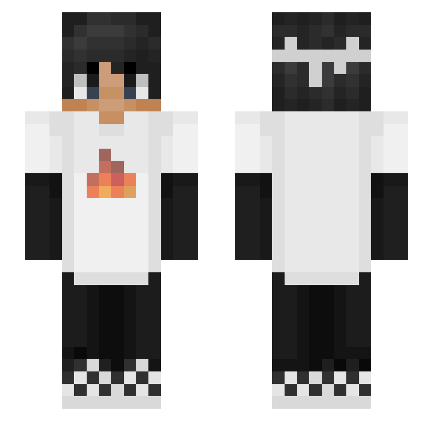 MrRelam Minecraft skin, front and back view
