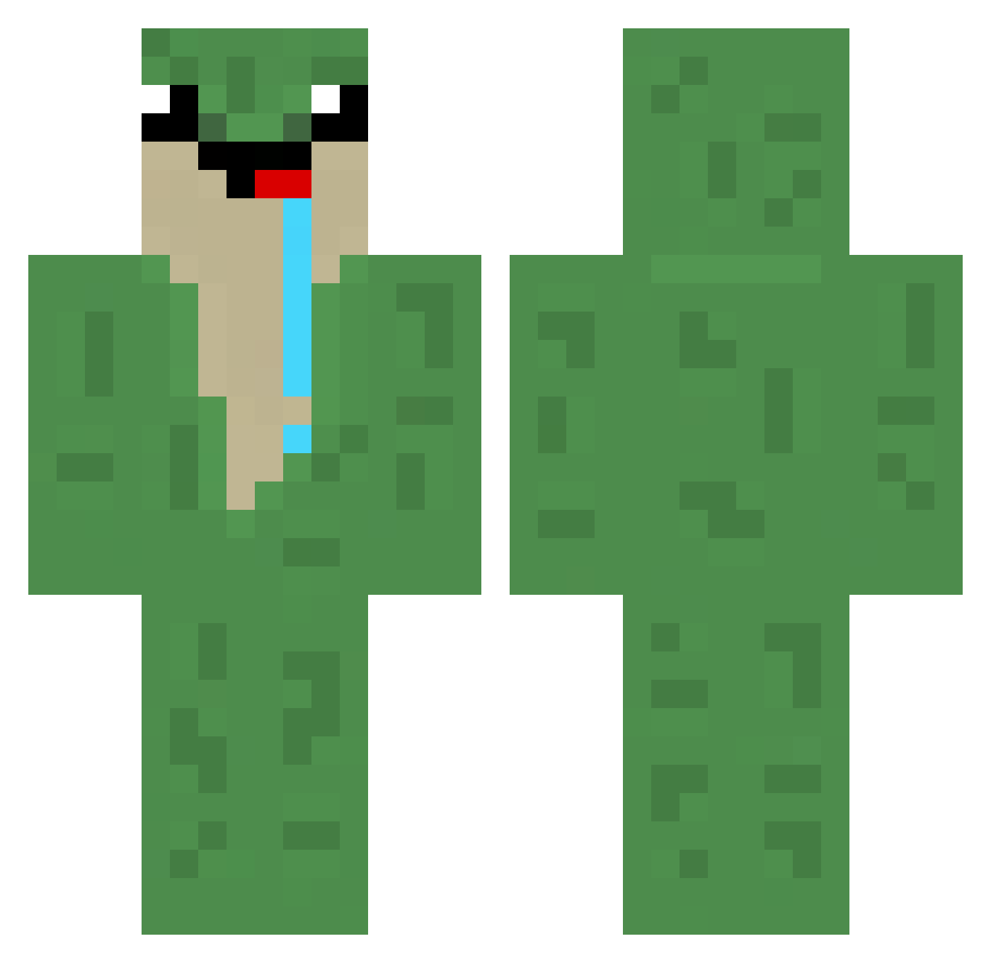 Mr_Sleepi Minecraft skin, front and back view