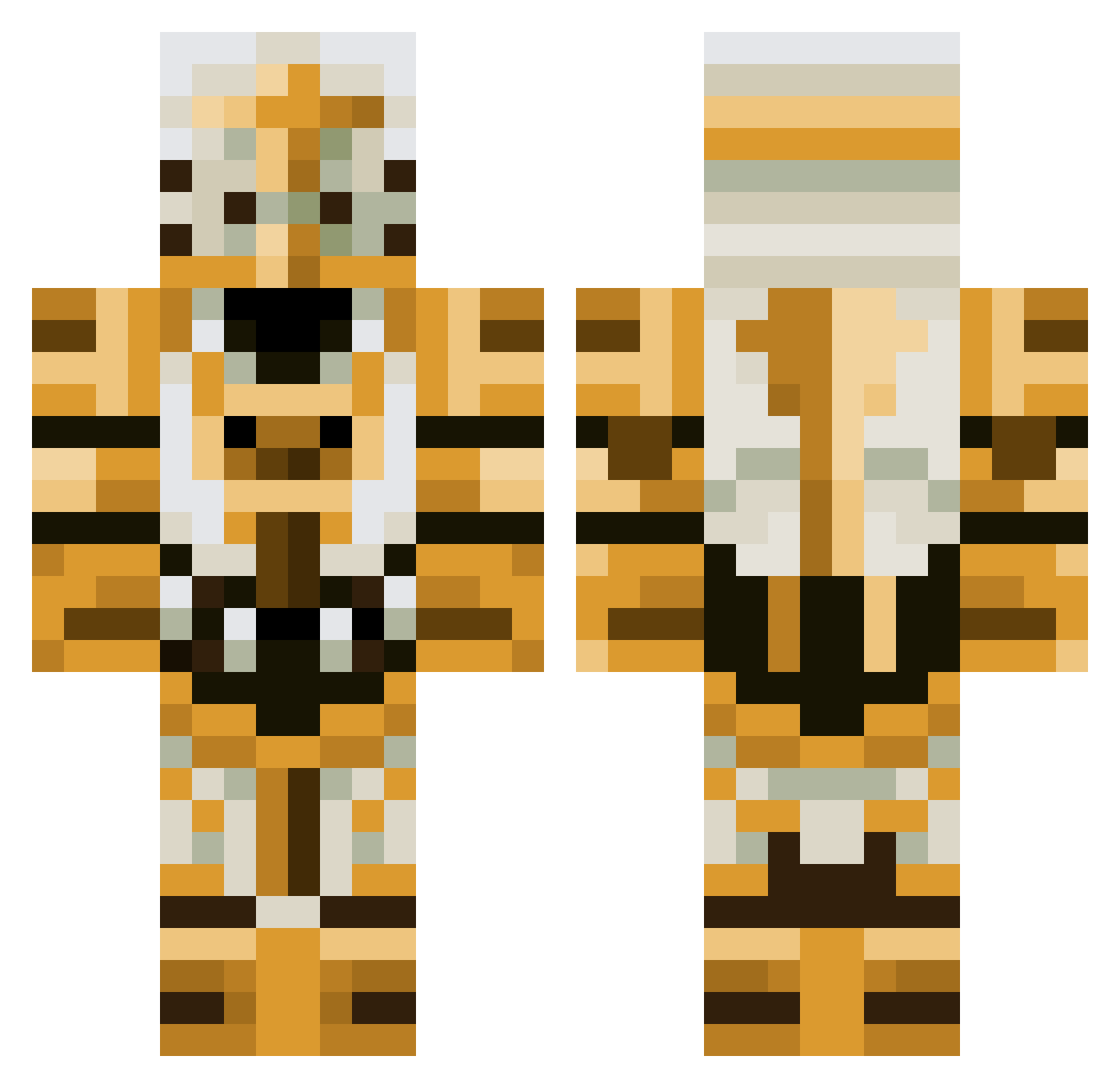 mis3ry2 Minecraft skin, front and back view
