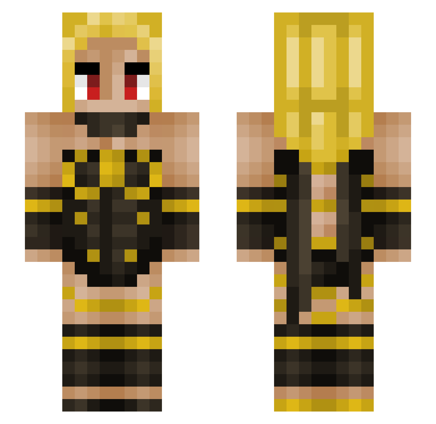 Courier6_ Minecraft skin, front and back view