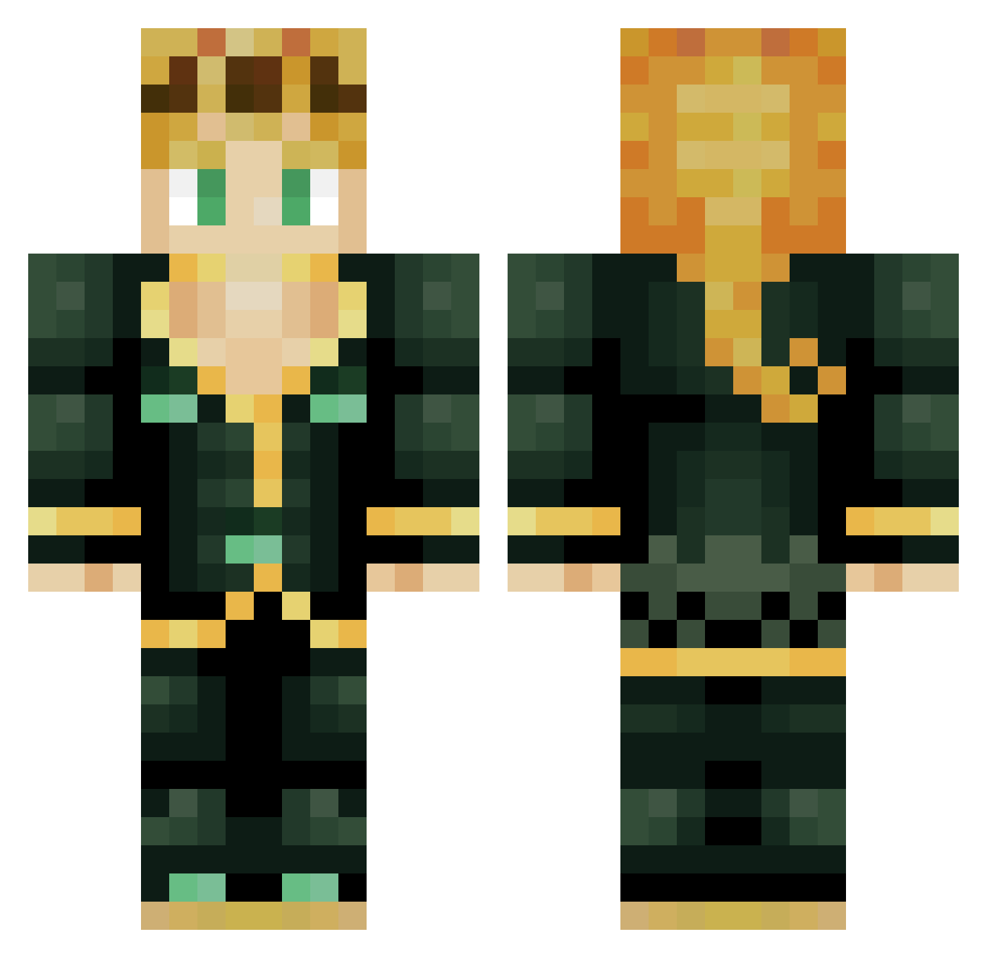 Starprime8eodor Minecraft skin, front and back view