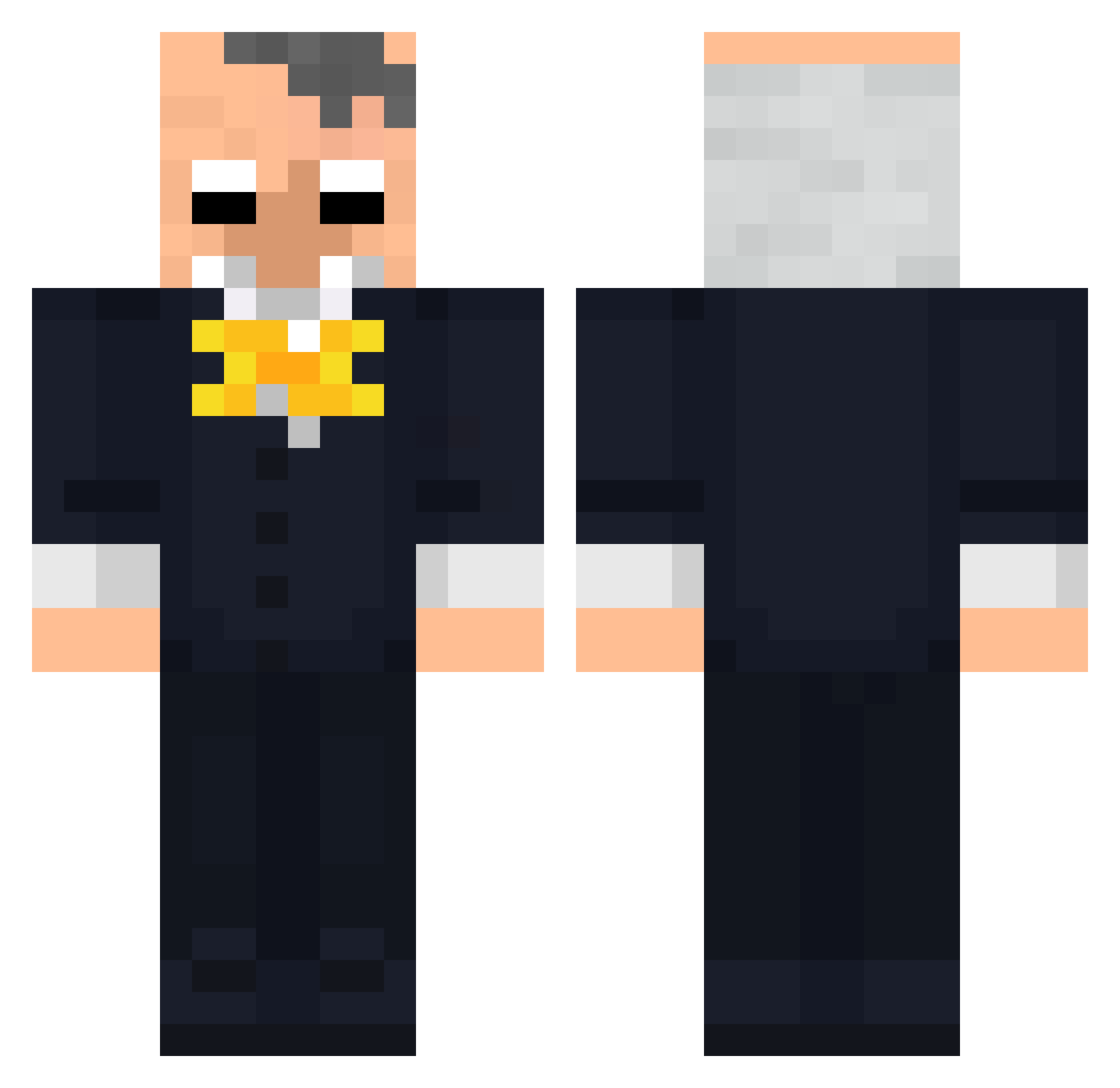EZTOPIA Minecraft skin, front and back view