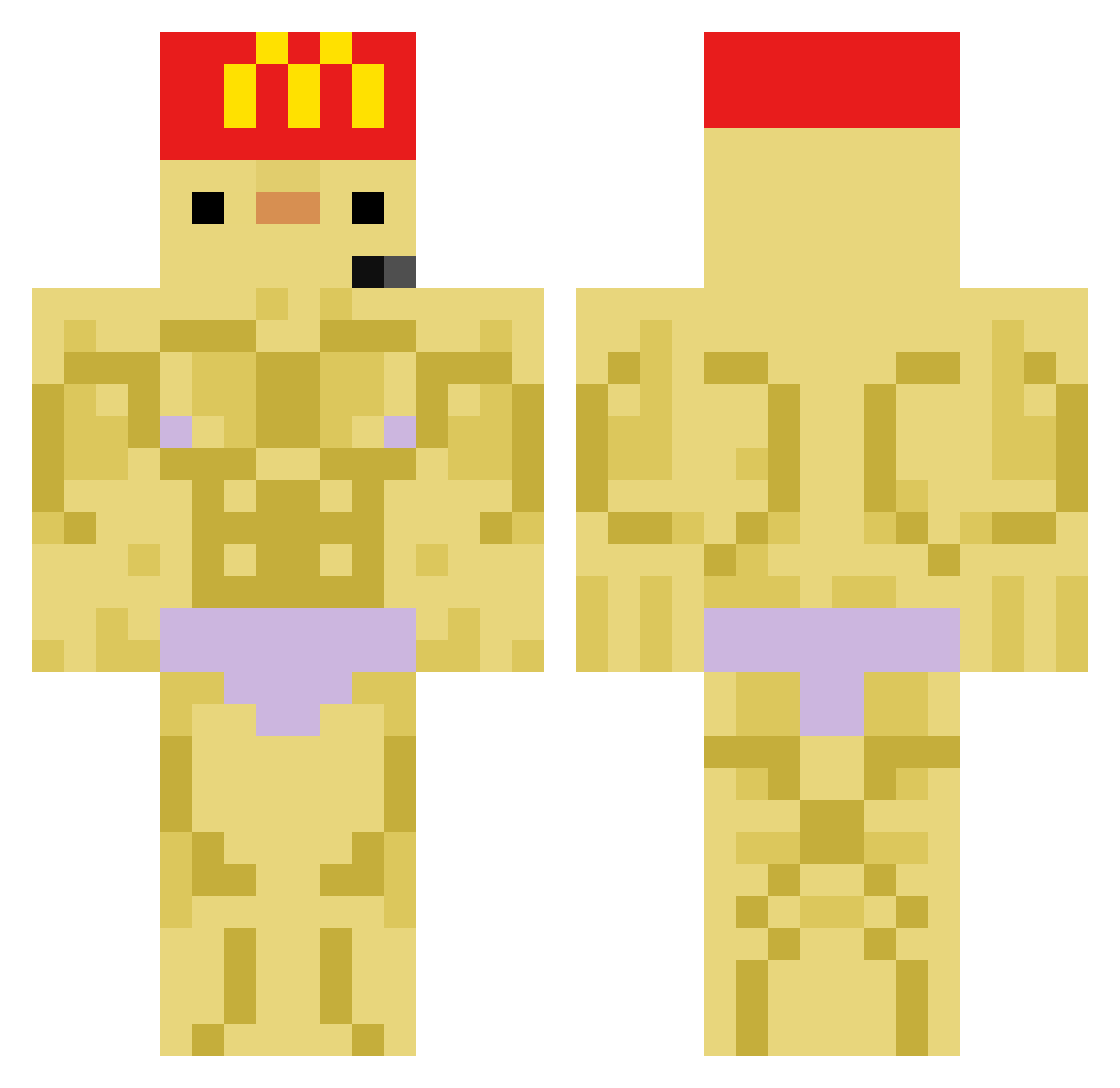 ernaska_ Minecraft skin, front and back view