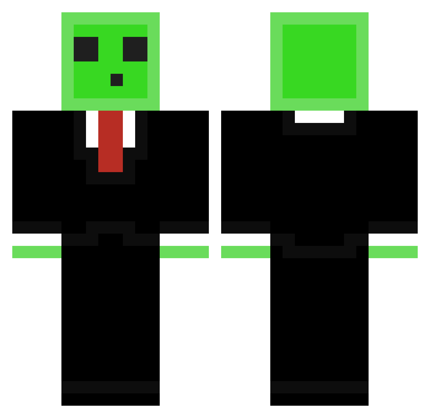 Pyran Minecraft skin, front and back view