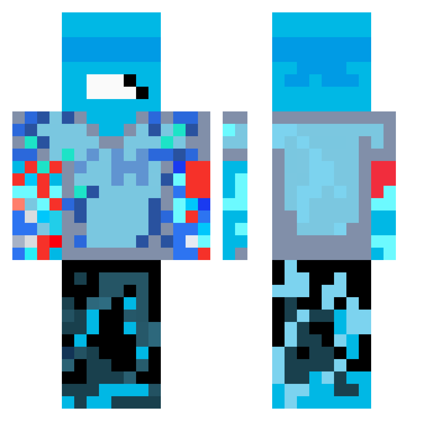 RIHAY_YV Minecraft skin, front and back view