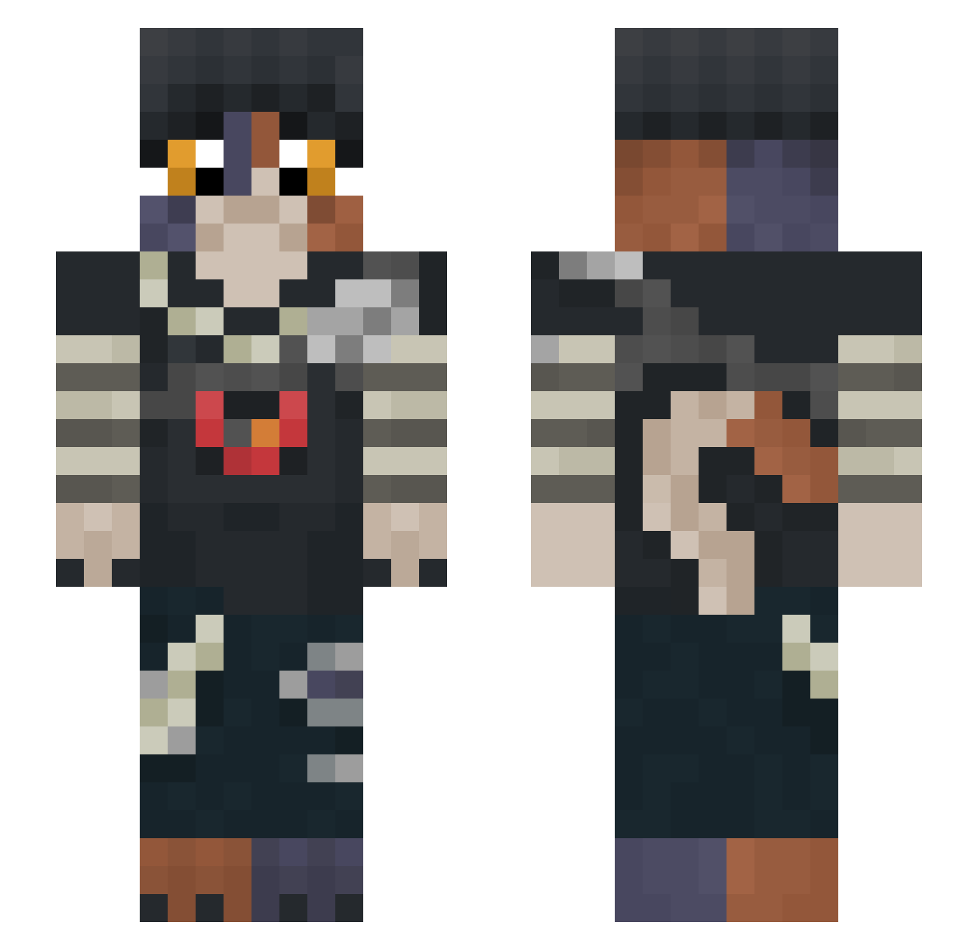 trollamos Minecraft skin, front and back view
