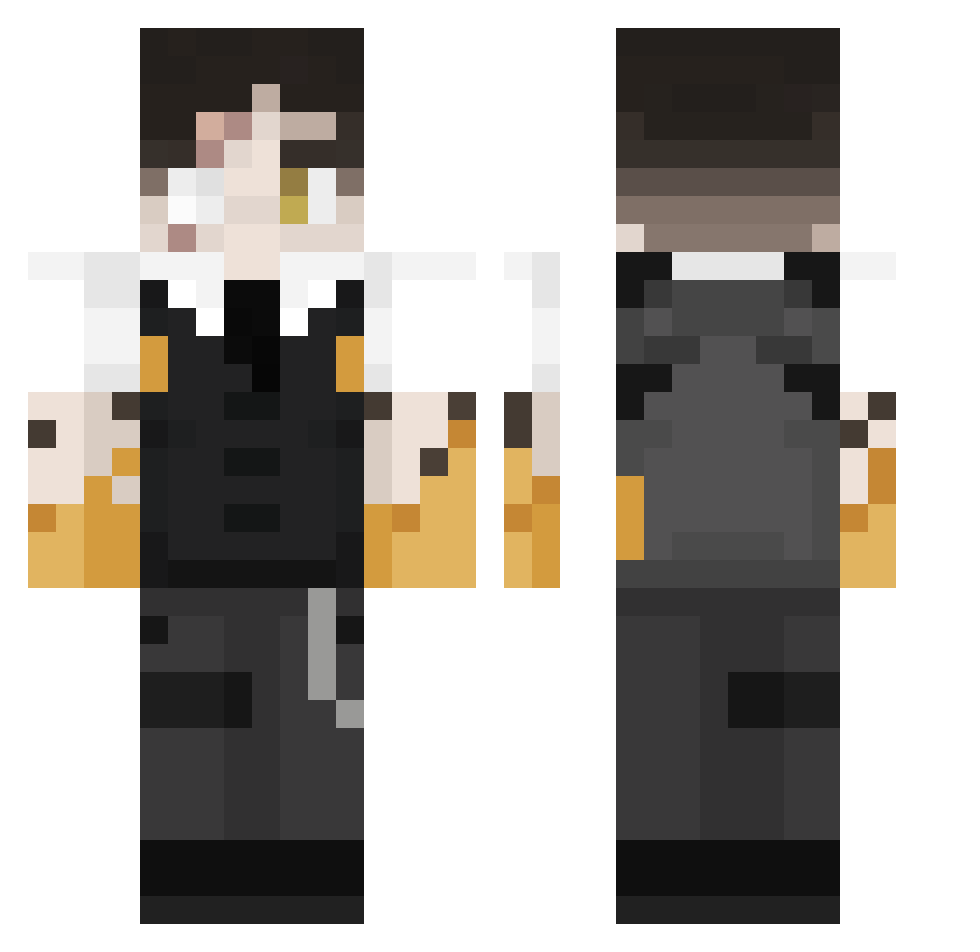 Strekerr Minecraft skin, front and back view