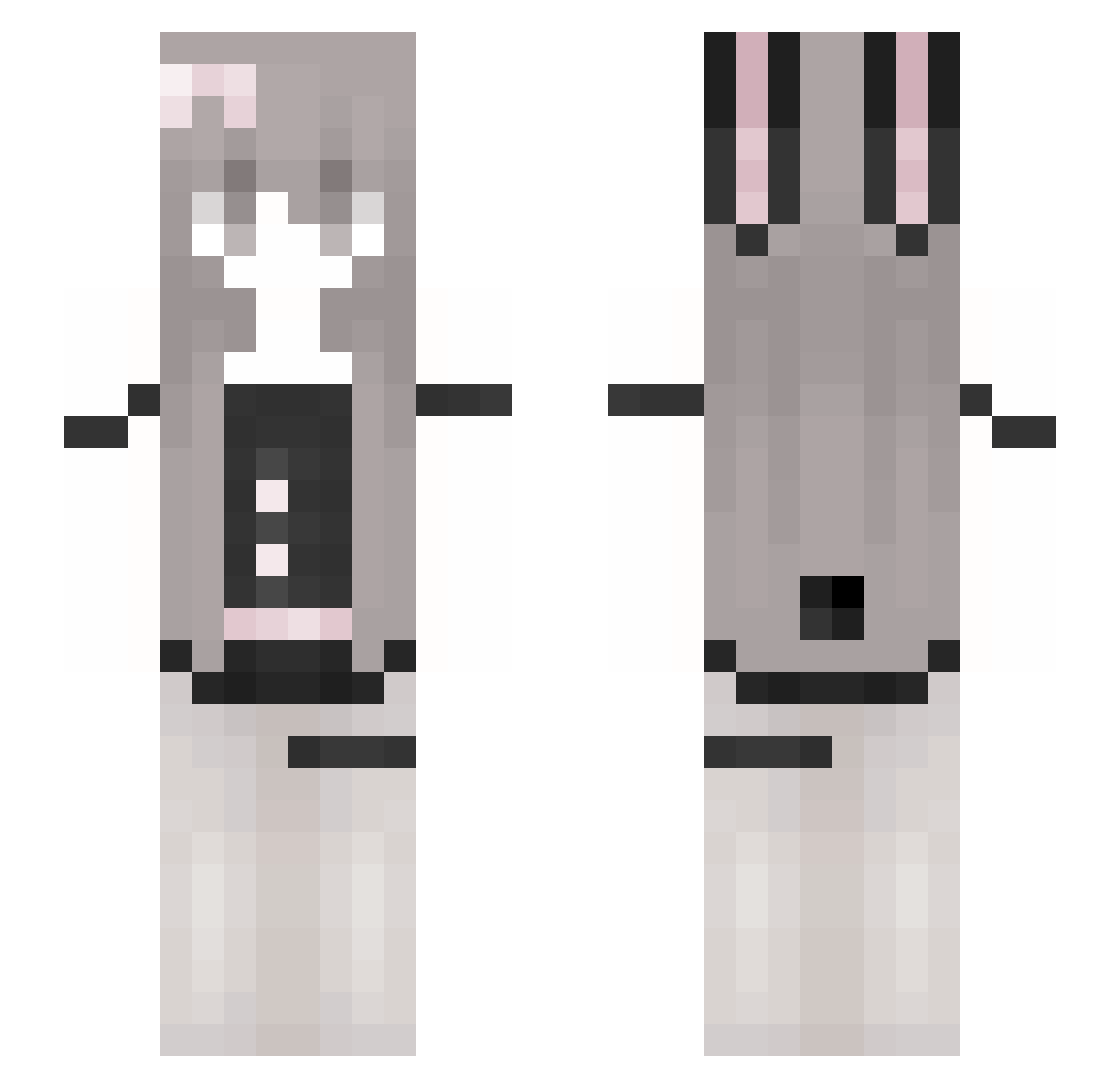 iJoehRx Minecraft skin, front and back view