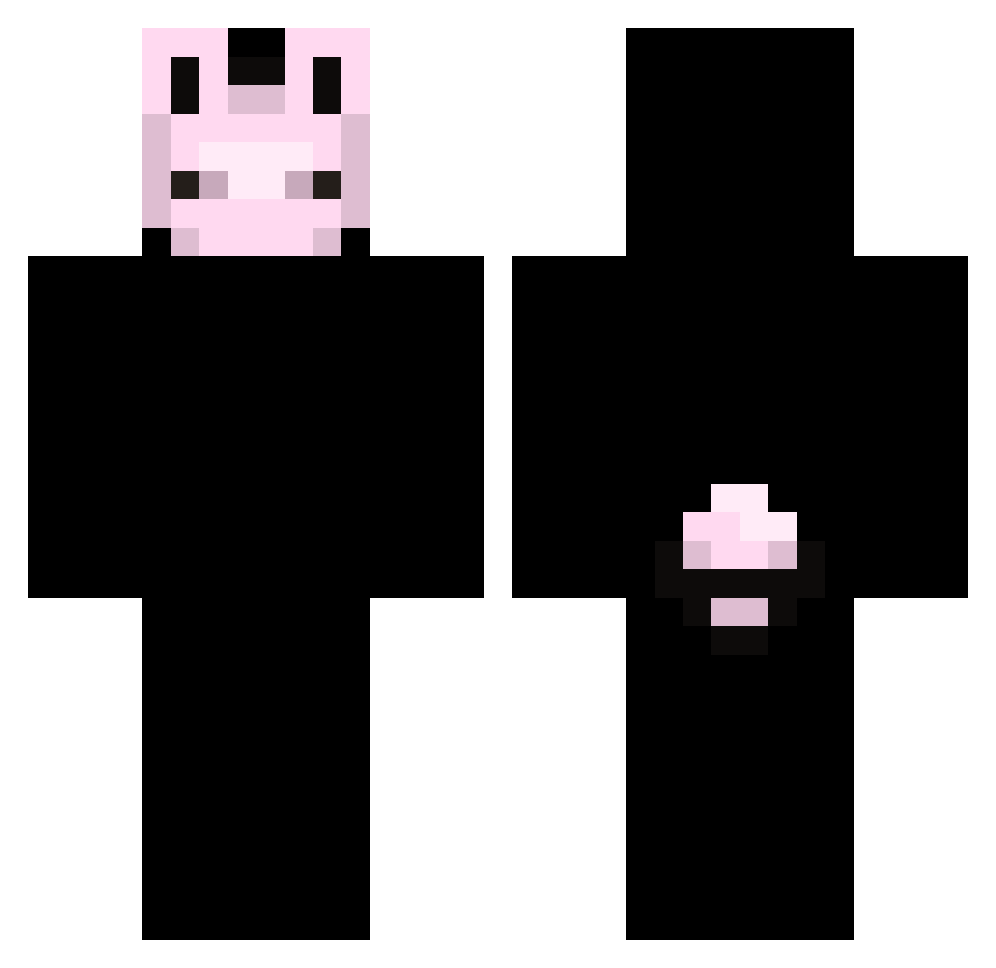TheMaskedBvnny Minecraft skin, front and back view