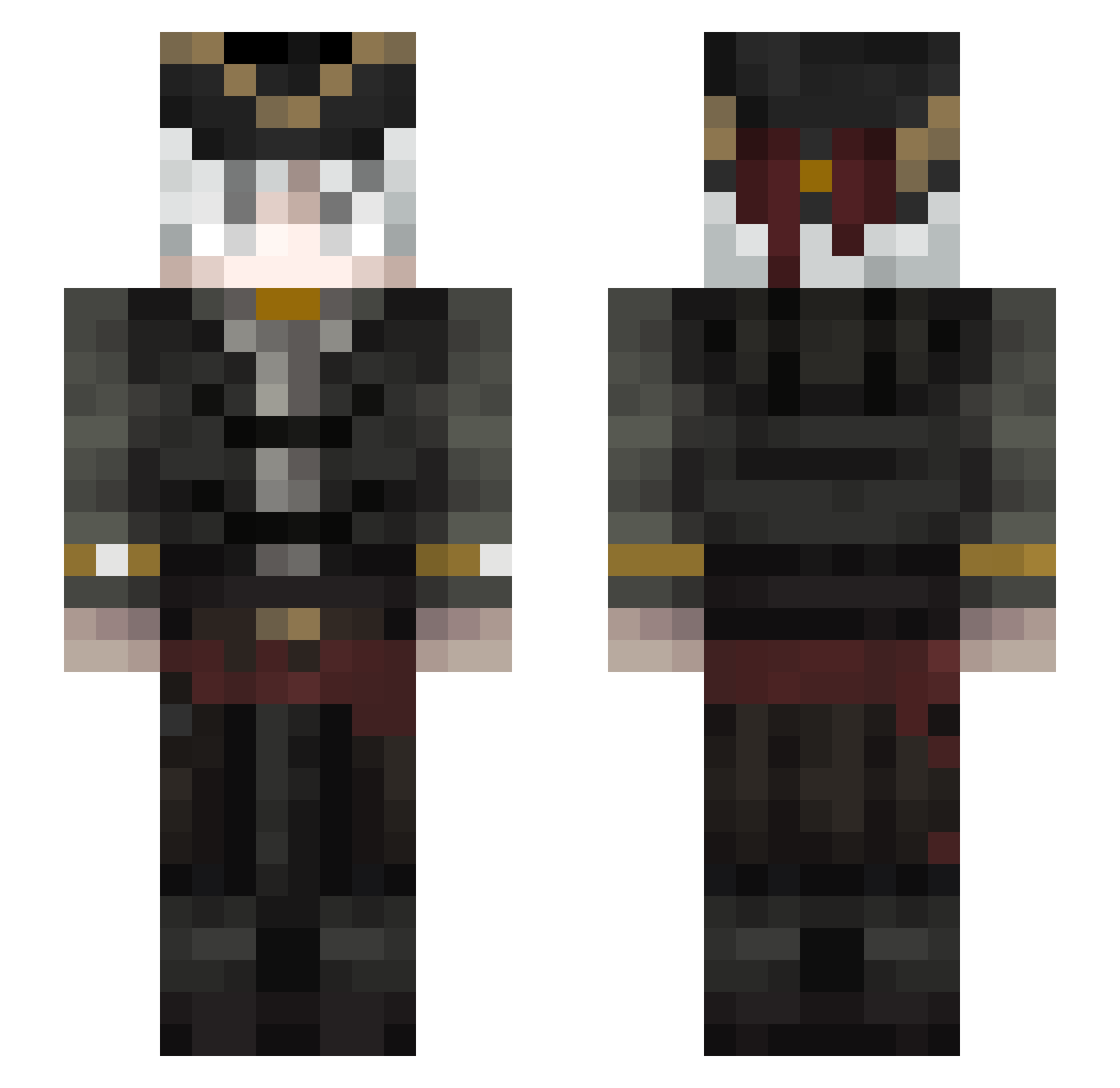 X_epx Minecraft skin, front and back view