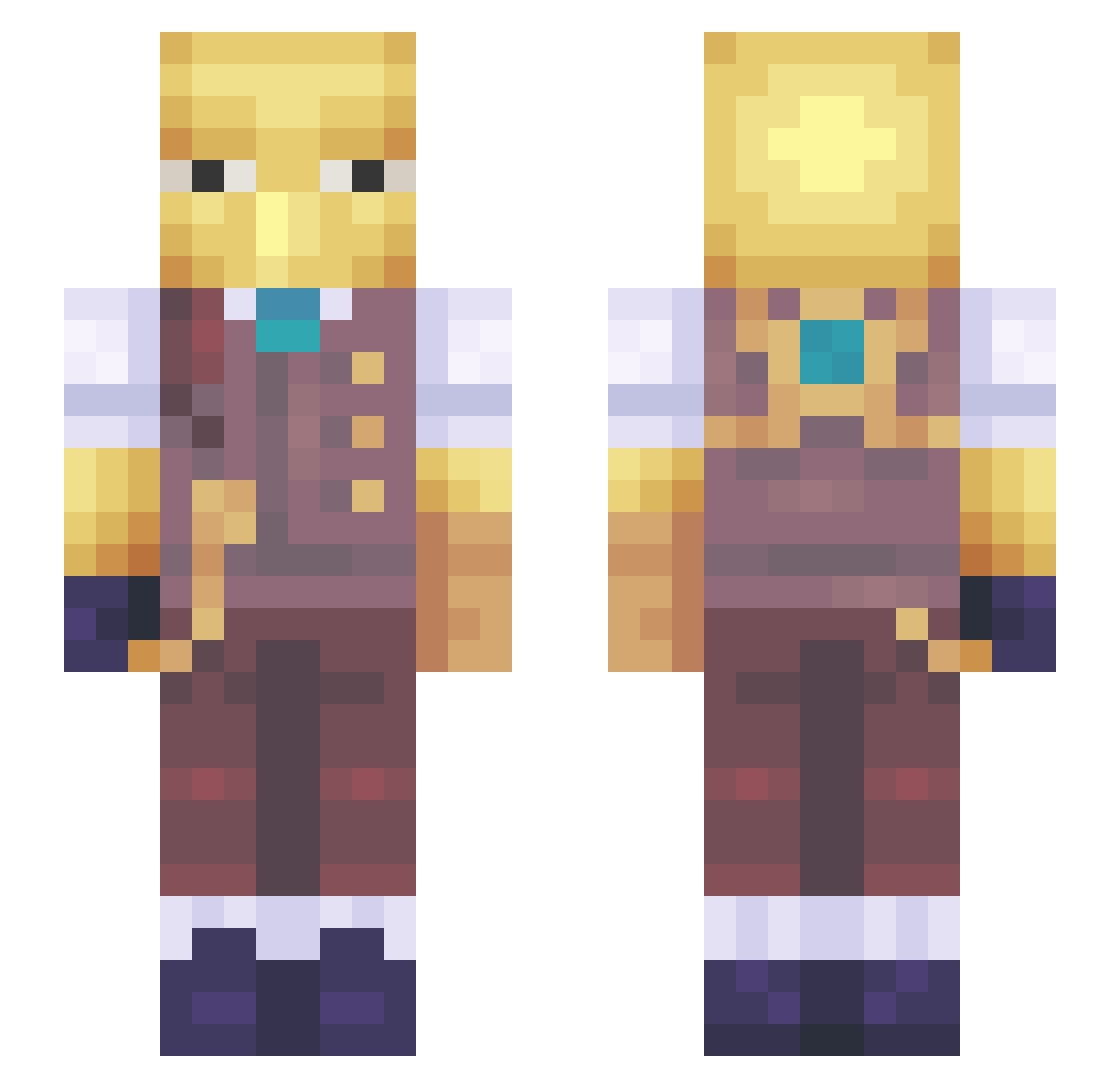 ani9000 Minecraft skin, front and back view