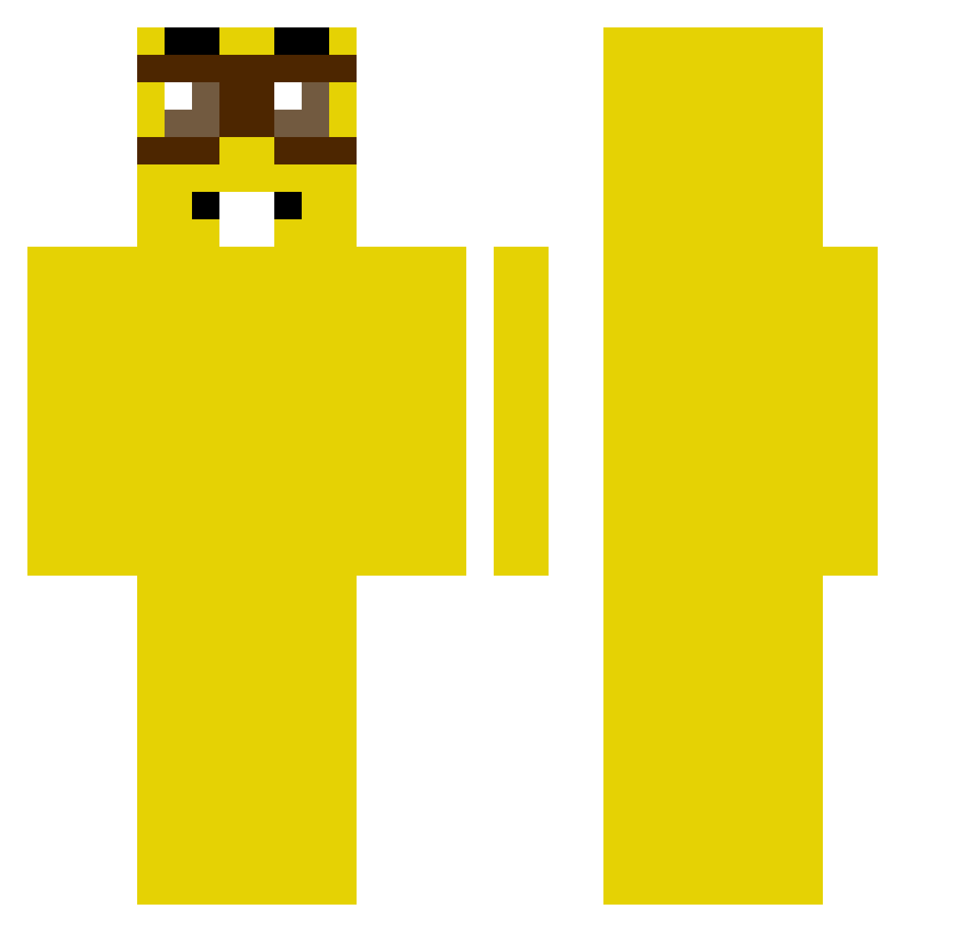 planetsheener Minecraft skin, front and back view