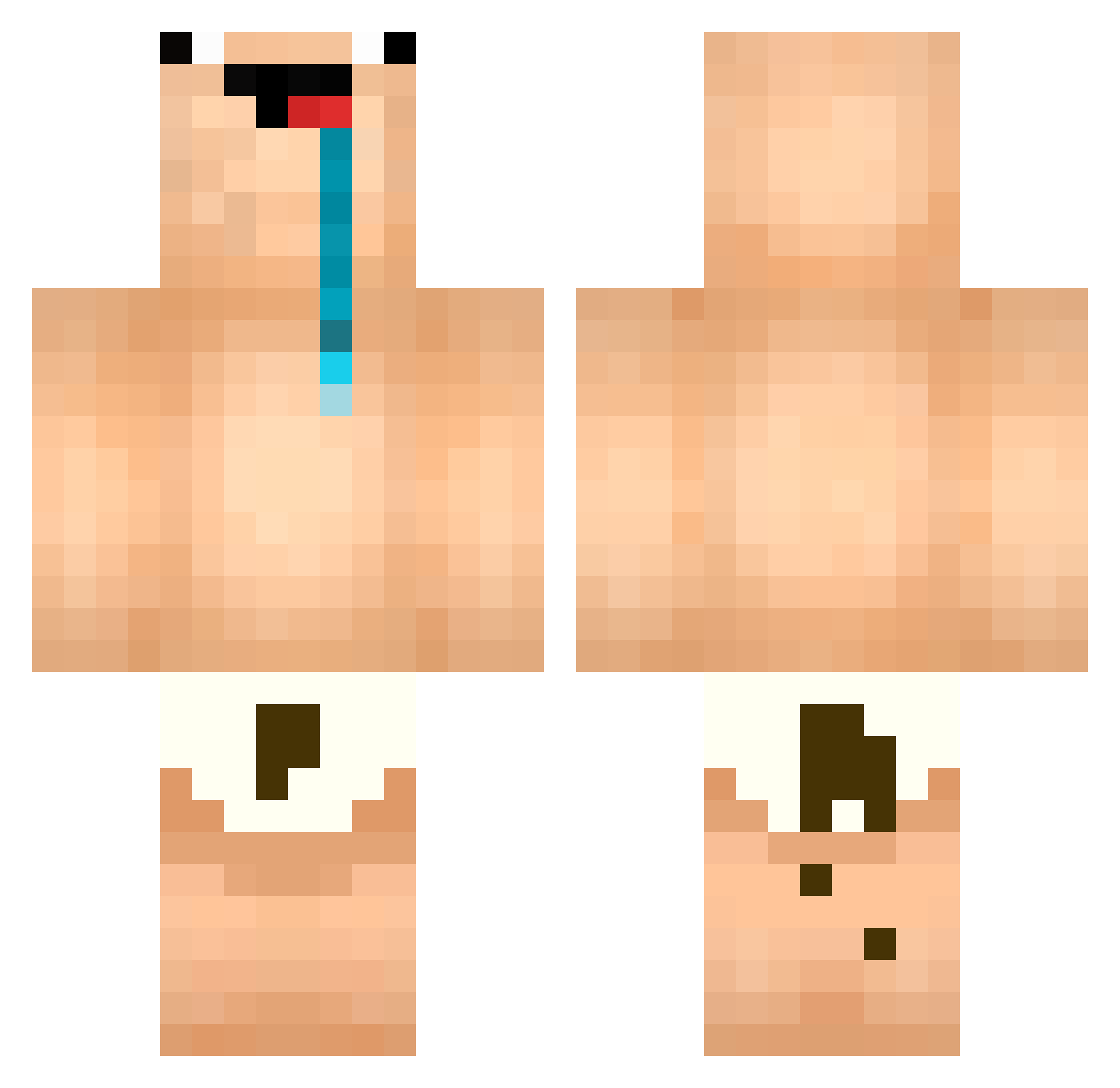 kiwi12342 Minecraft skin, front and back view