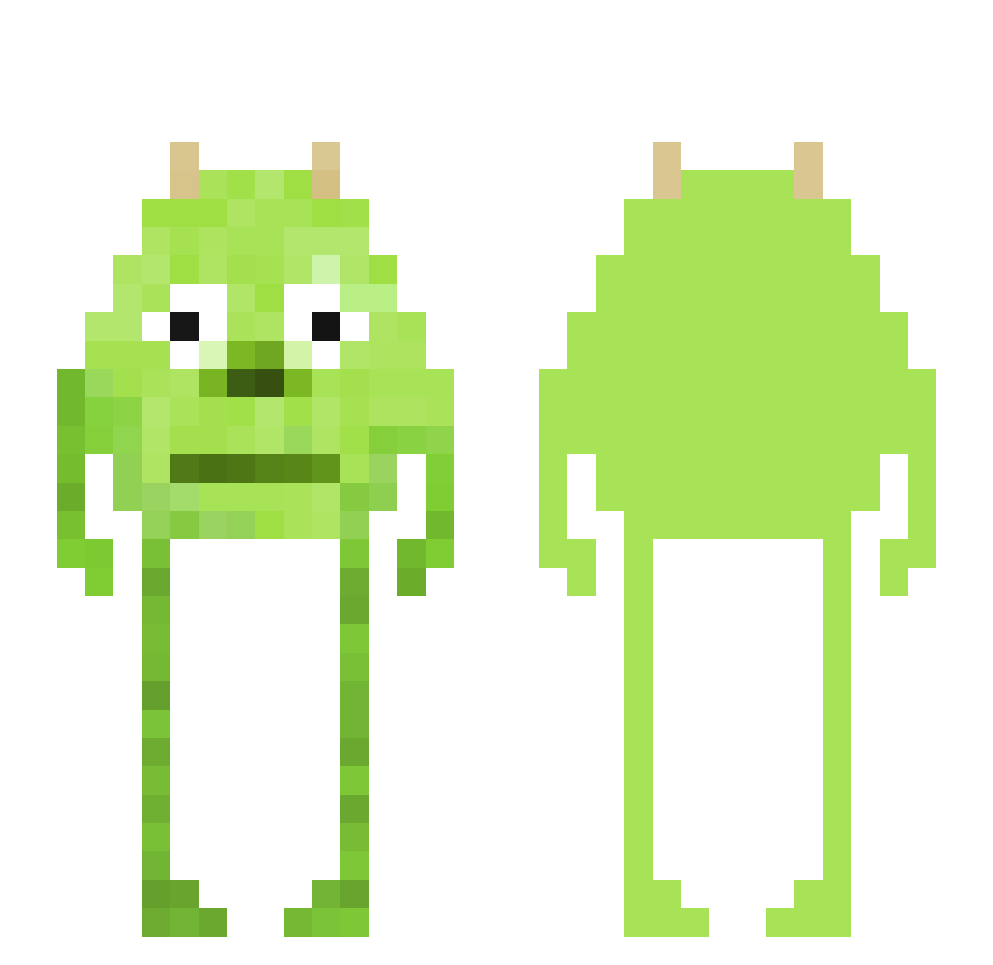 Melanie425 Minecraft skin, front and back view