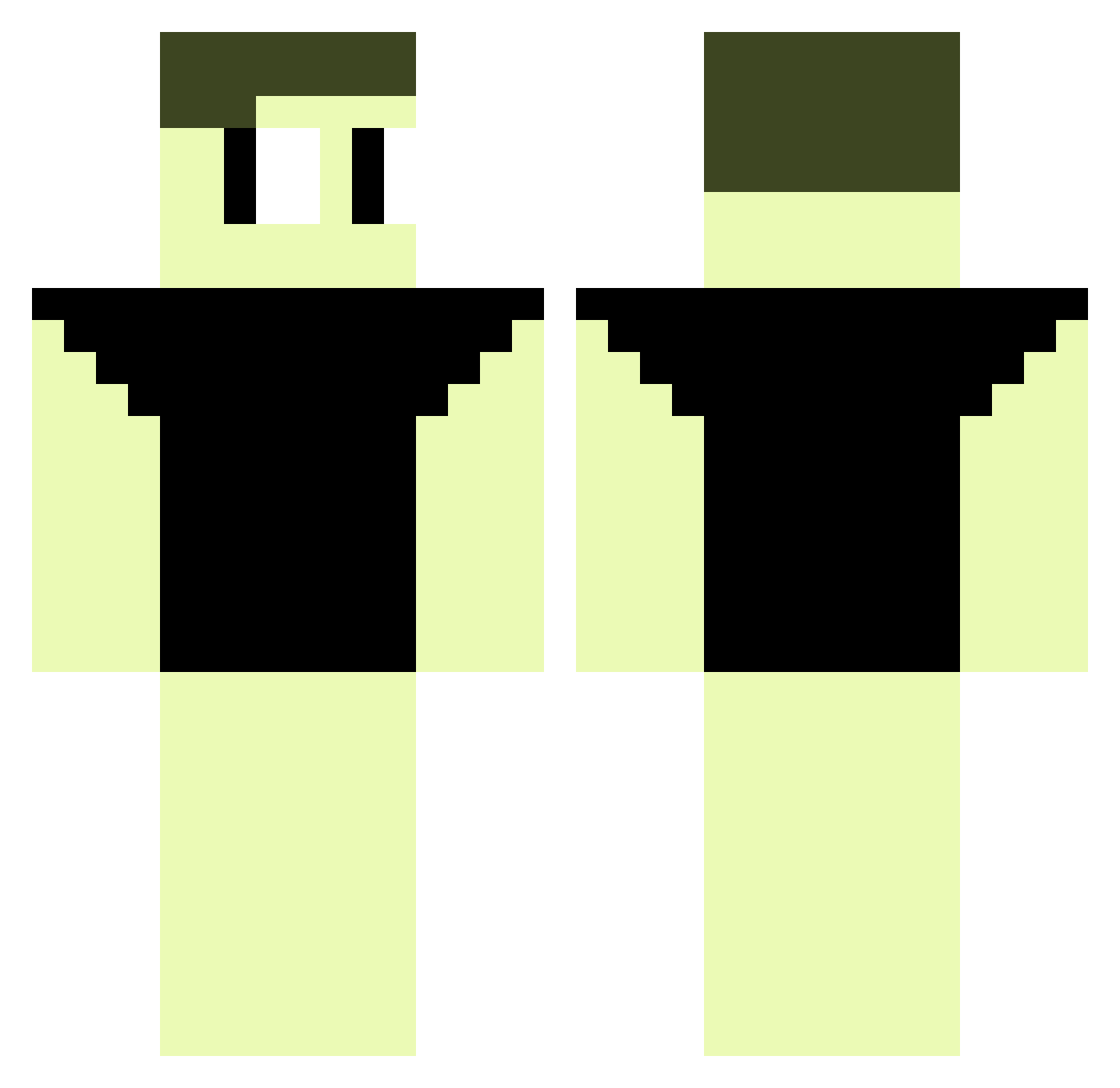 Bannandrew Minecraft skin, front and back view