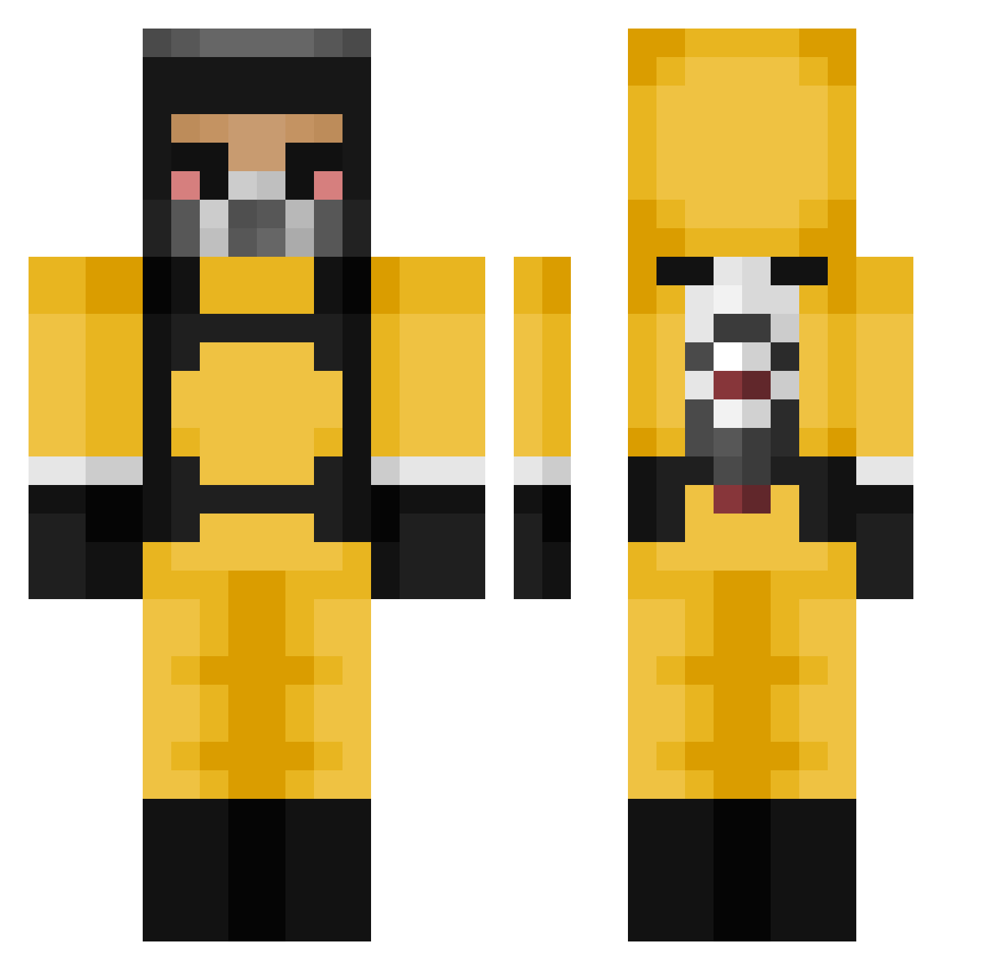 Diablo2501 Minecraft skin, front and back view