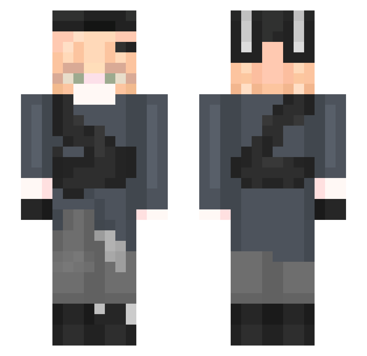 Suuggiie Minecraft skin, front and back view