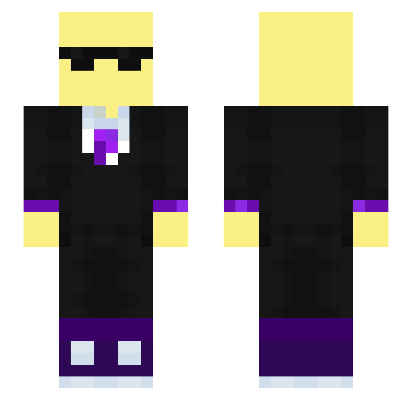 Totem4s Minecraft skin, front and back view