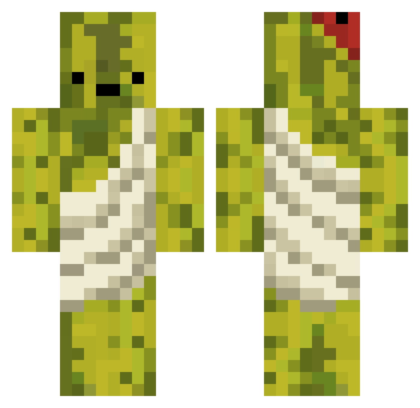 Gustinh_ Minecraft skin, front and back view