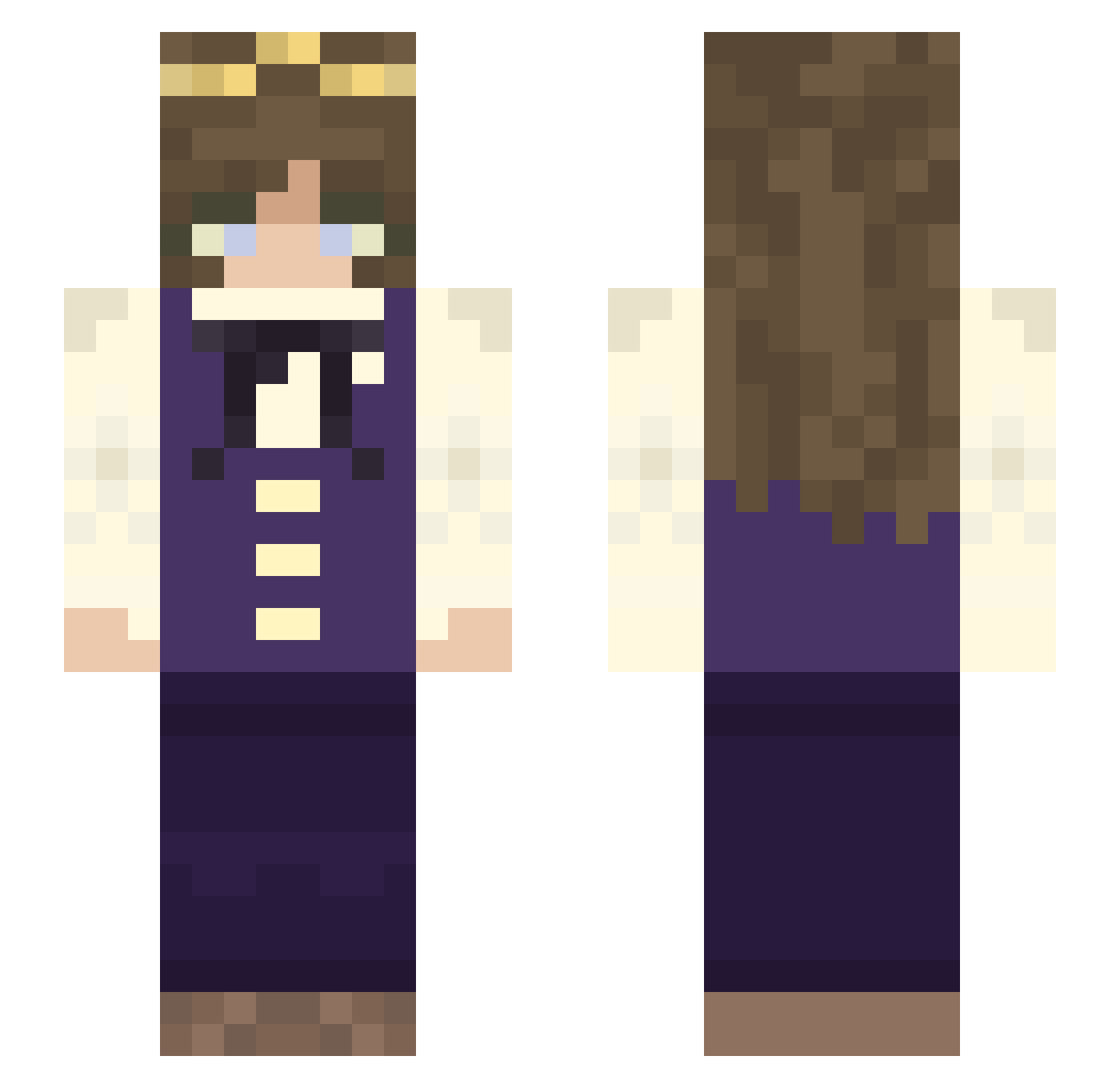 Zosia_222 Minecraft skin, front and back view