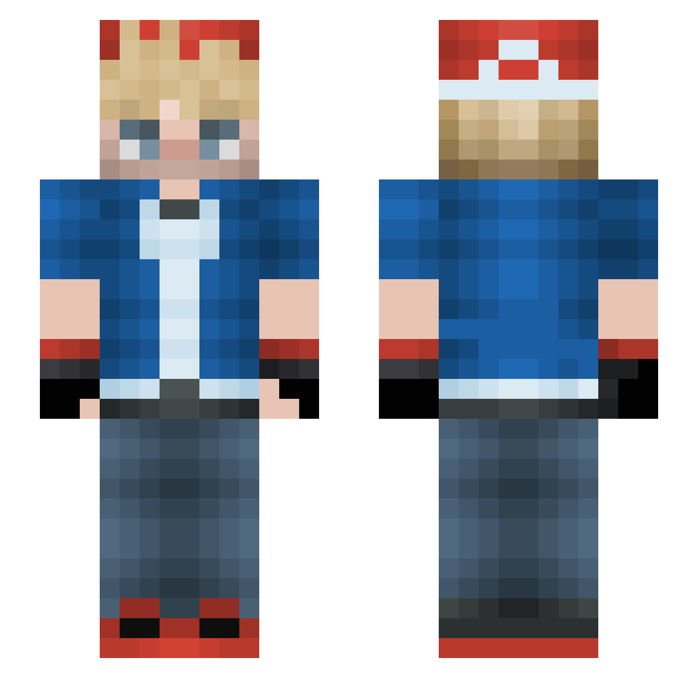 groovy0 Minecraft skin, front and back view