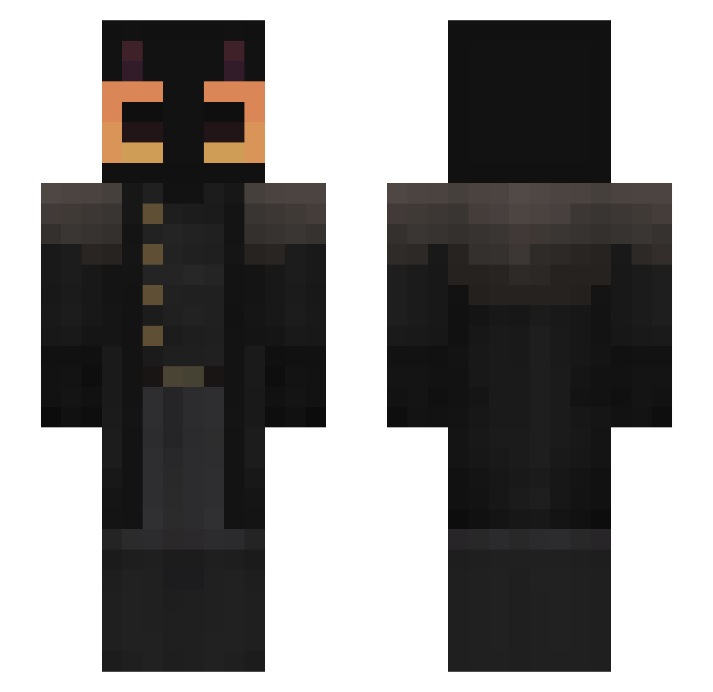 Mylegsareblue Minecraft skin, front and back view