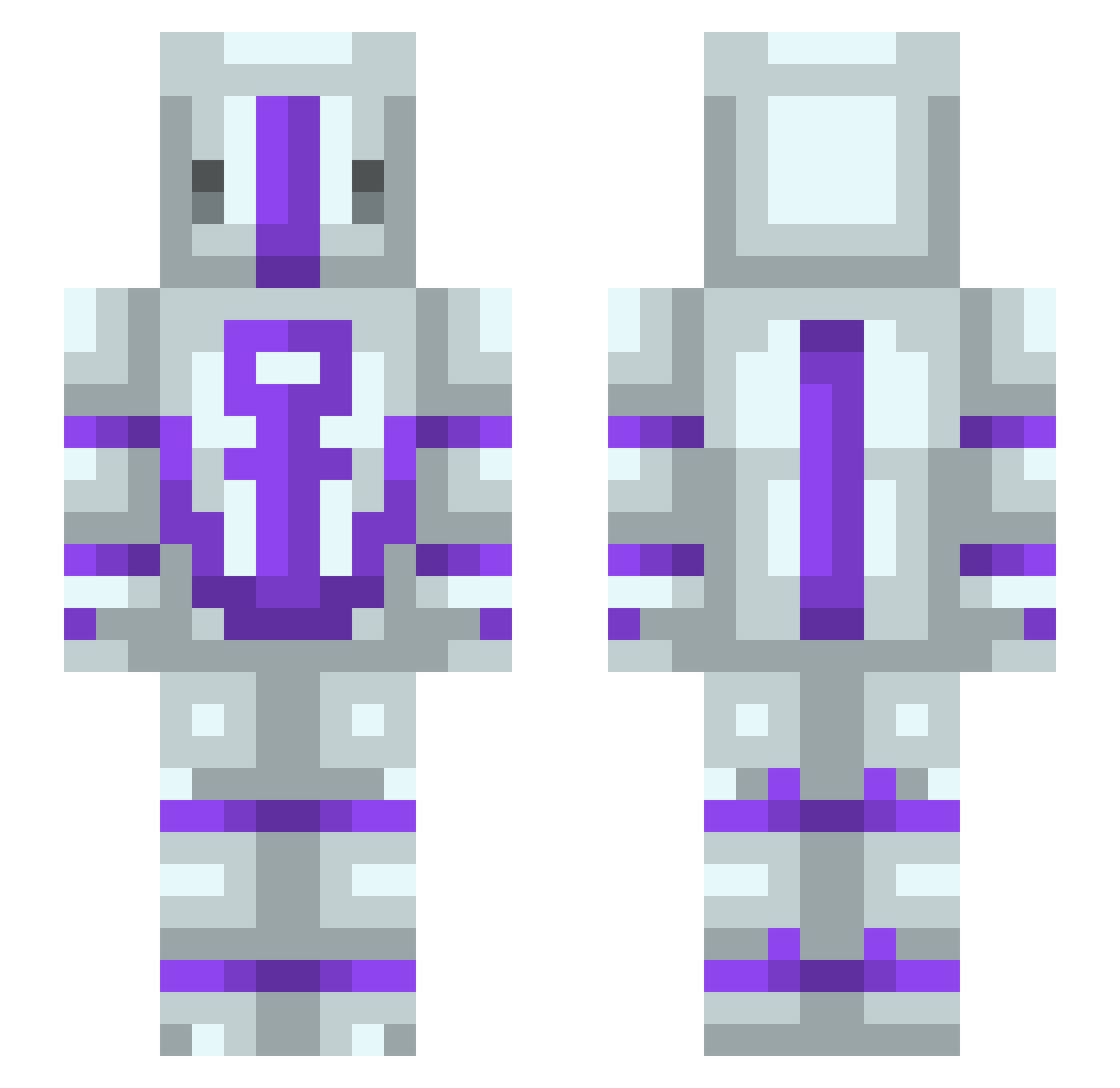 bitto7 Minecraft skin, front and back view