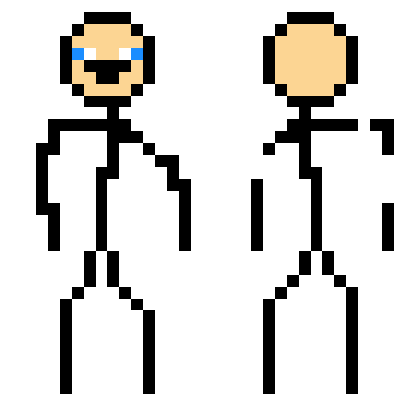 DoeniSF Minecraft skin, front and back view