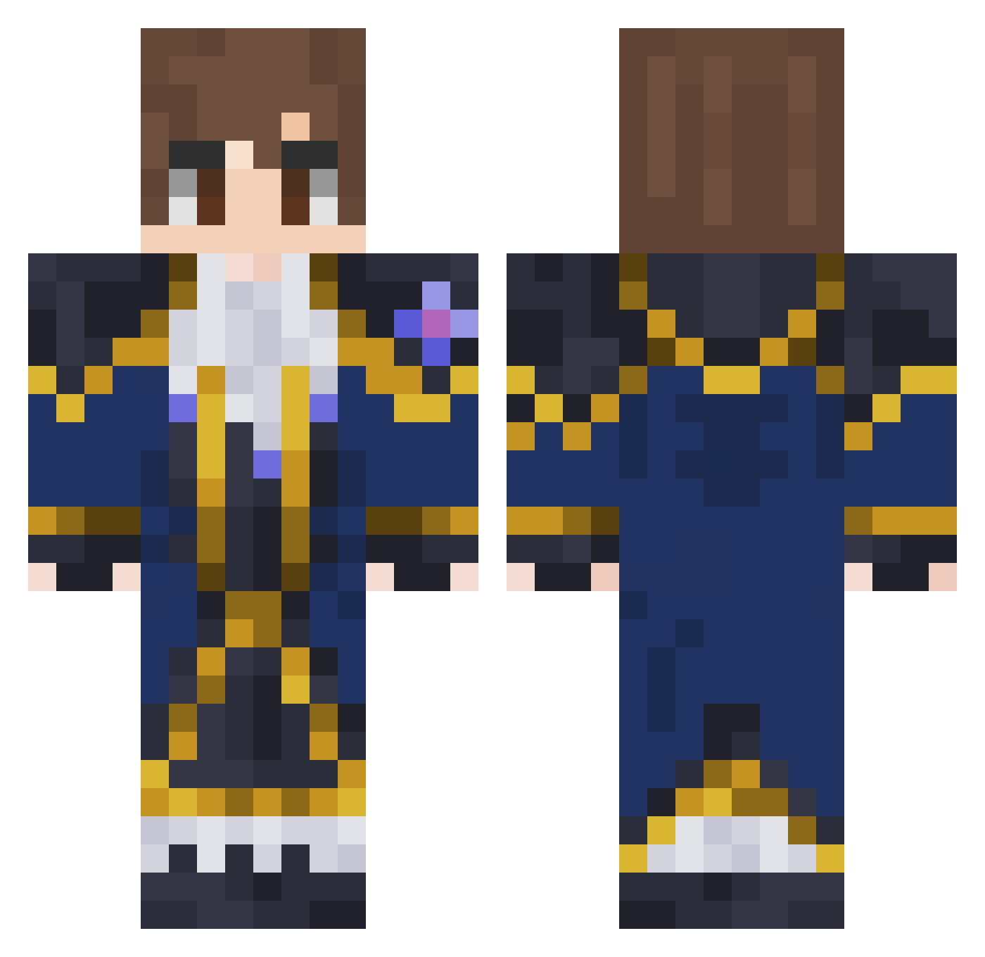 Kansper21 Minecraft skin, front and back view