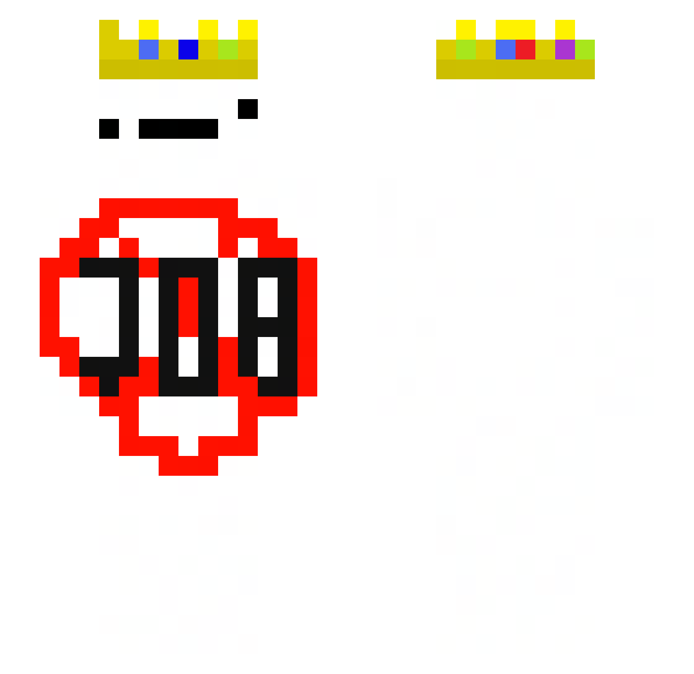 TobiaszFarts Minecraft skin, front and back view