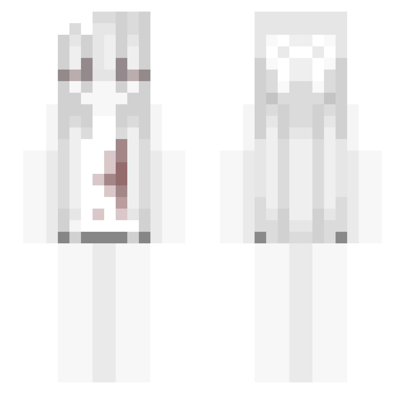 zuari Minecraft skin, front and back view