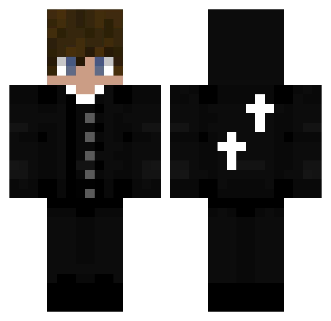 ICEFOX1608 Minecraft skin, front and back view