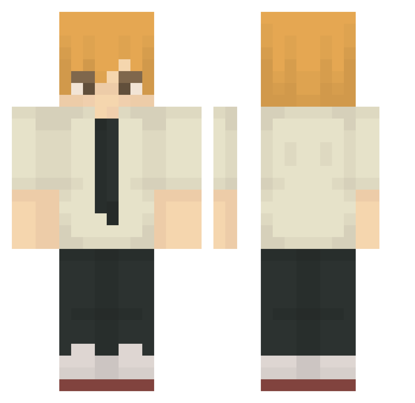ryoryozaemonc Minecraft skin, front and back view