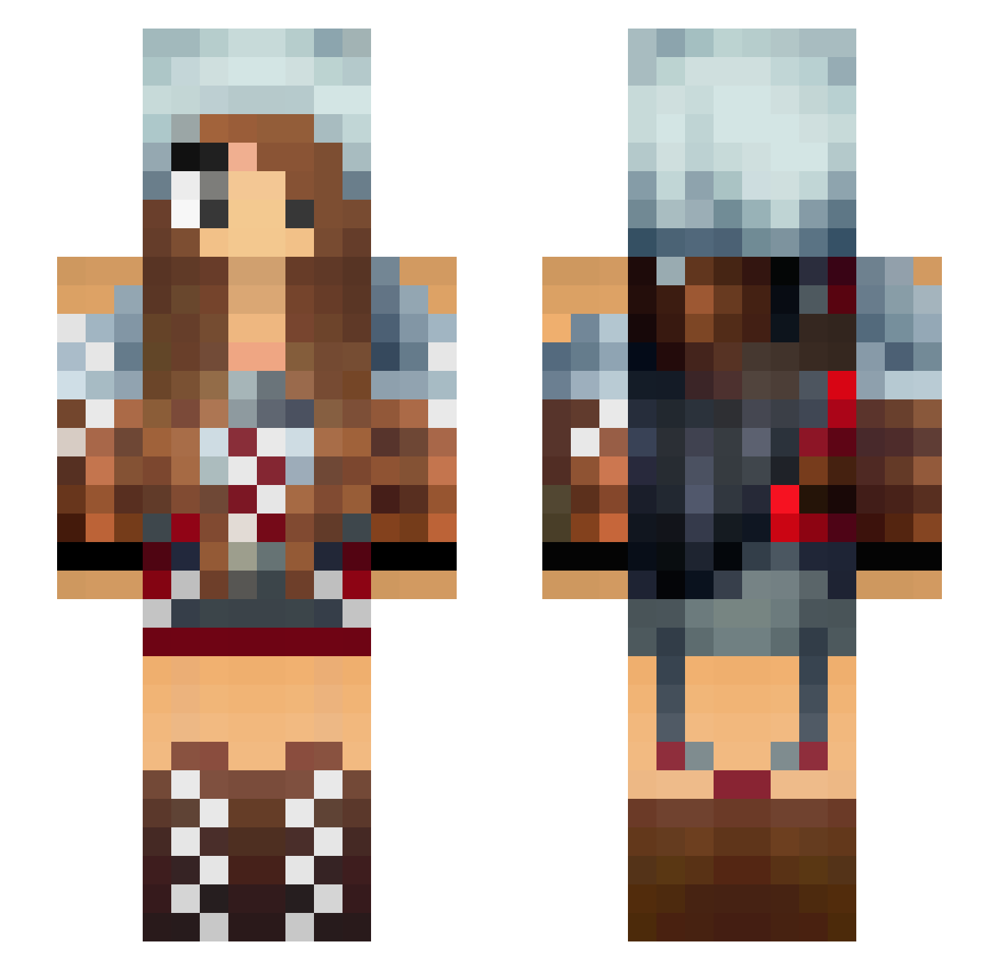 Noia123465 Minecraft skin, front and back view