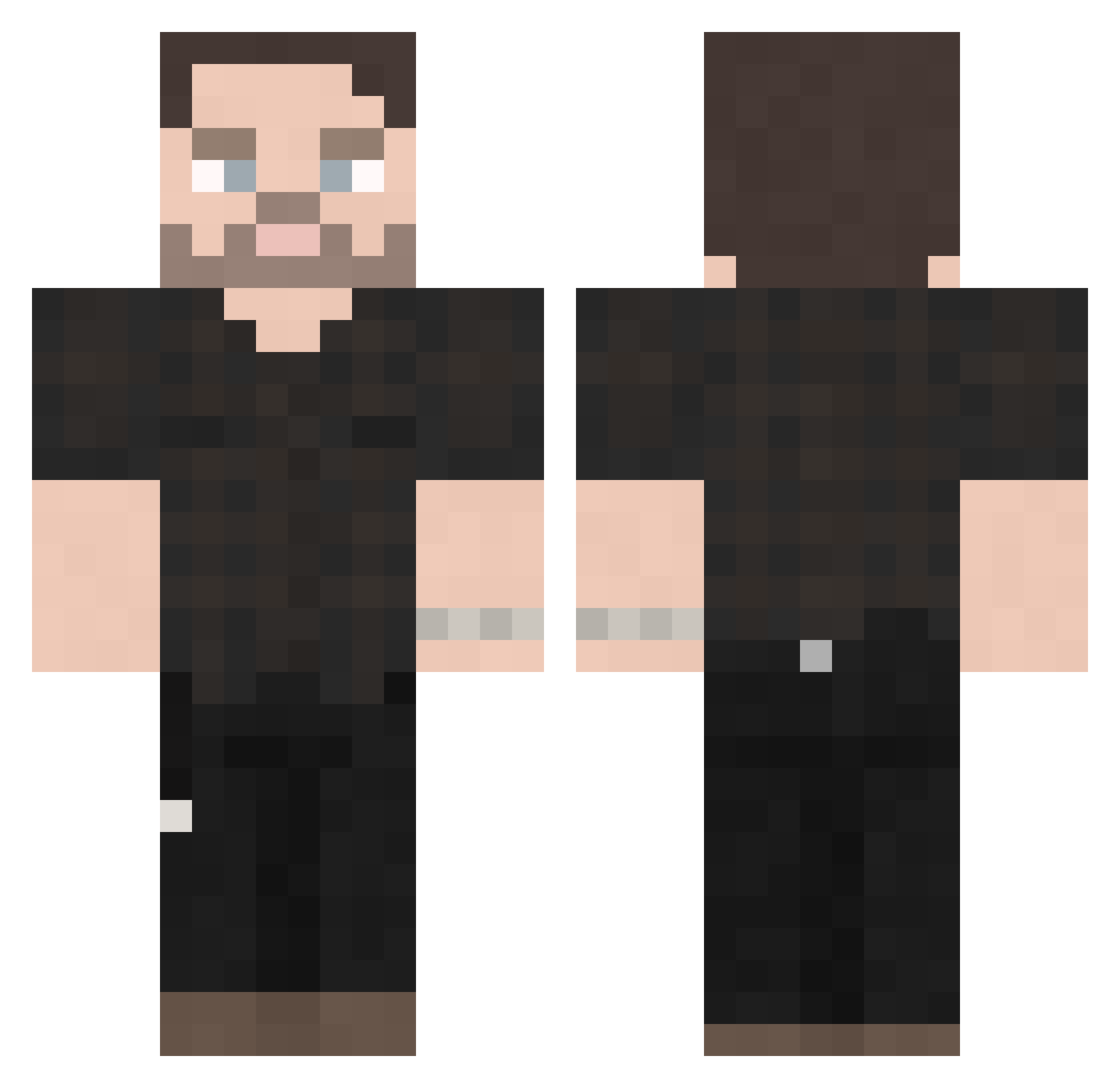 gorillasballs Minecraft skin, front and back view