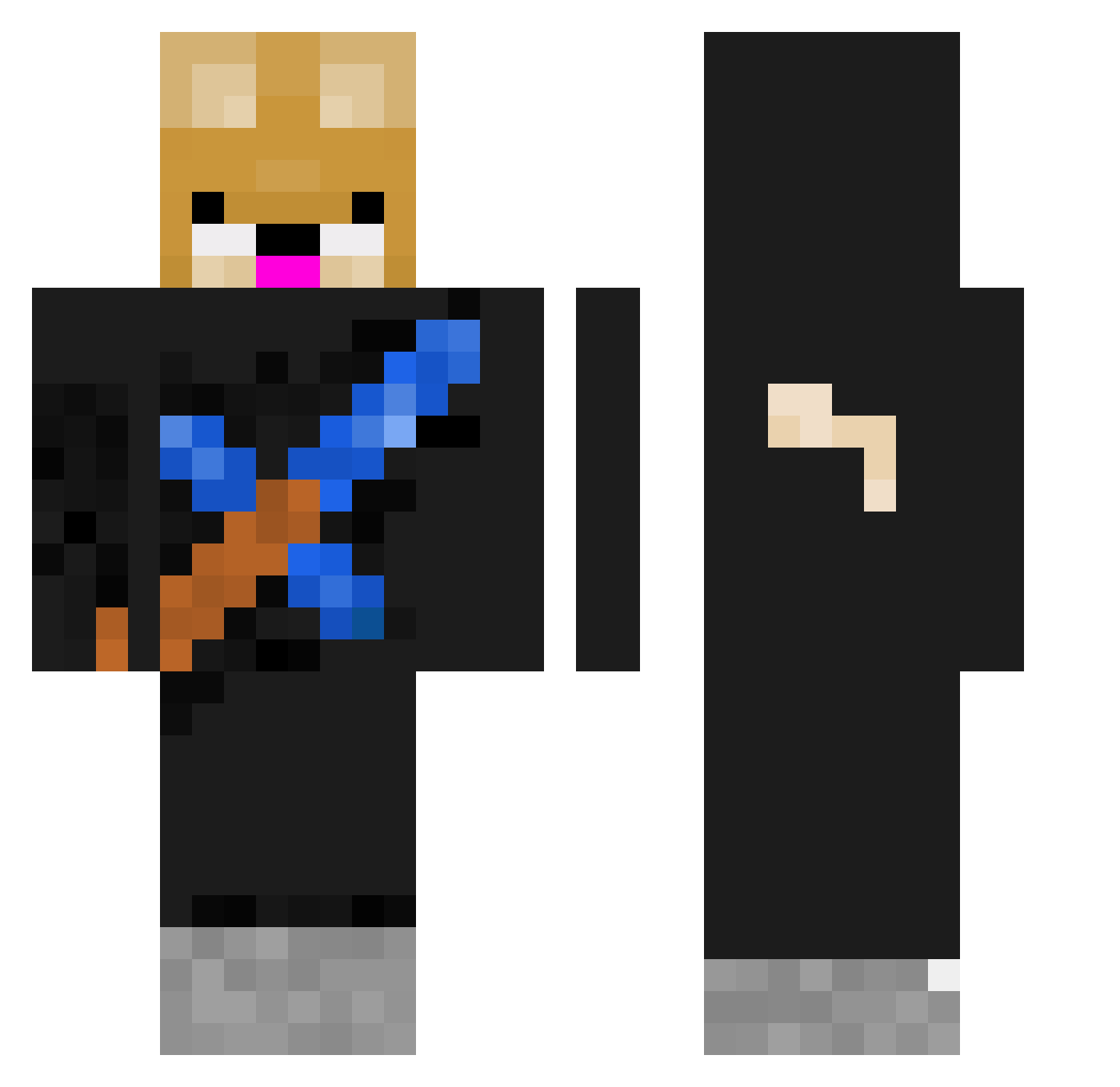 Vamos_fumar Minecraft skin, front and back view