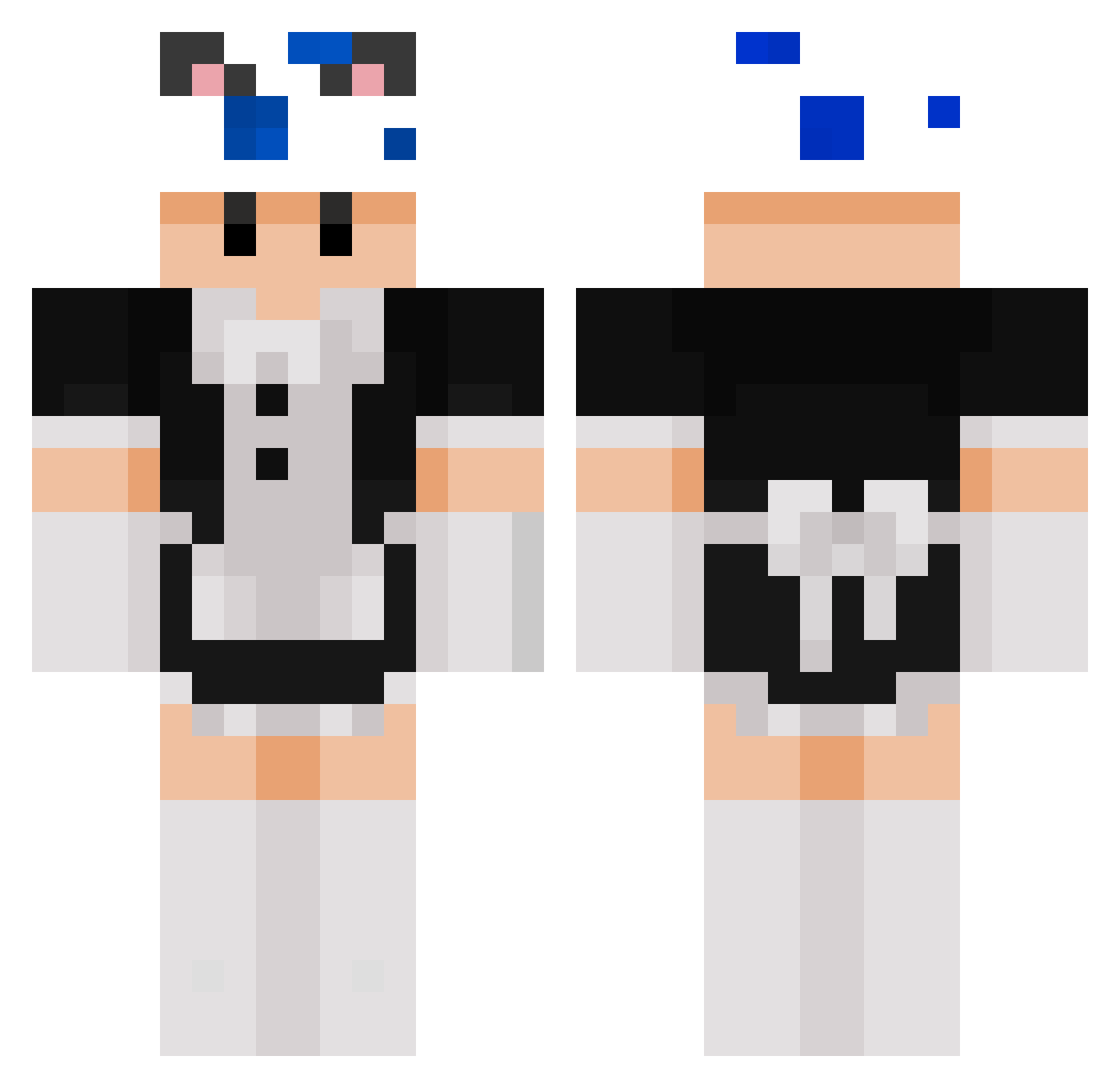 SamShroom_ Minecraft skin, front and back view