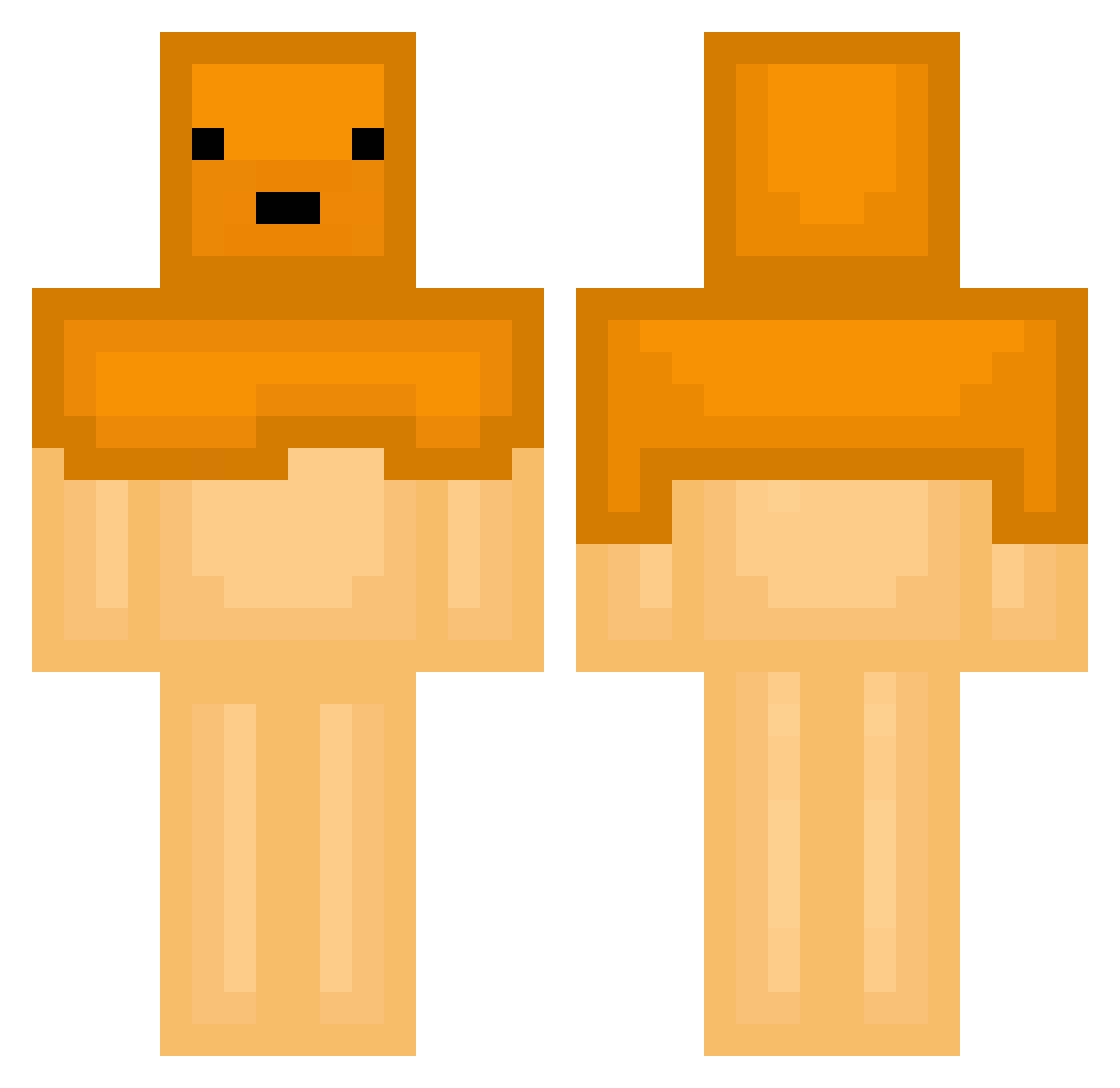 Subzer00 Minecraft skin, front and back view