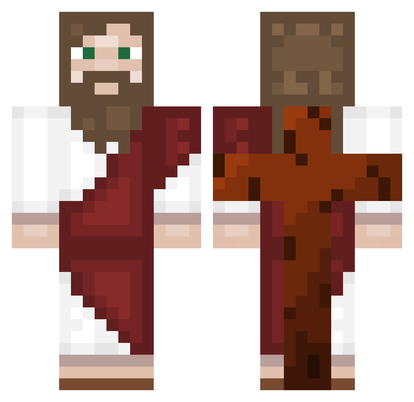 HausInAltBerlin Minecraft skin, front and back view