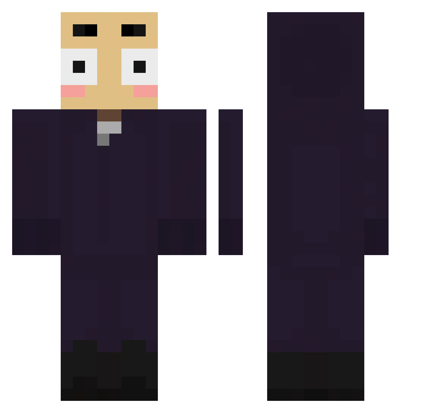 CT_Jolios Minecraft skin, front and back view