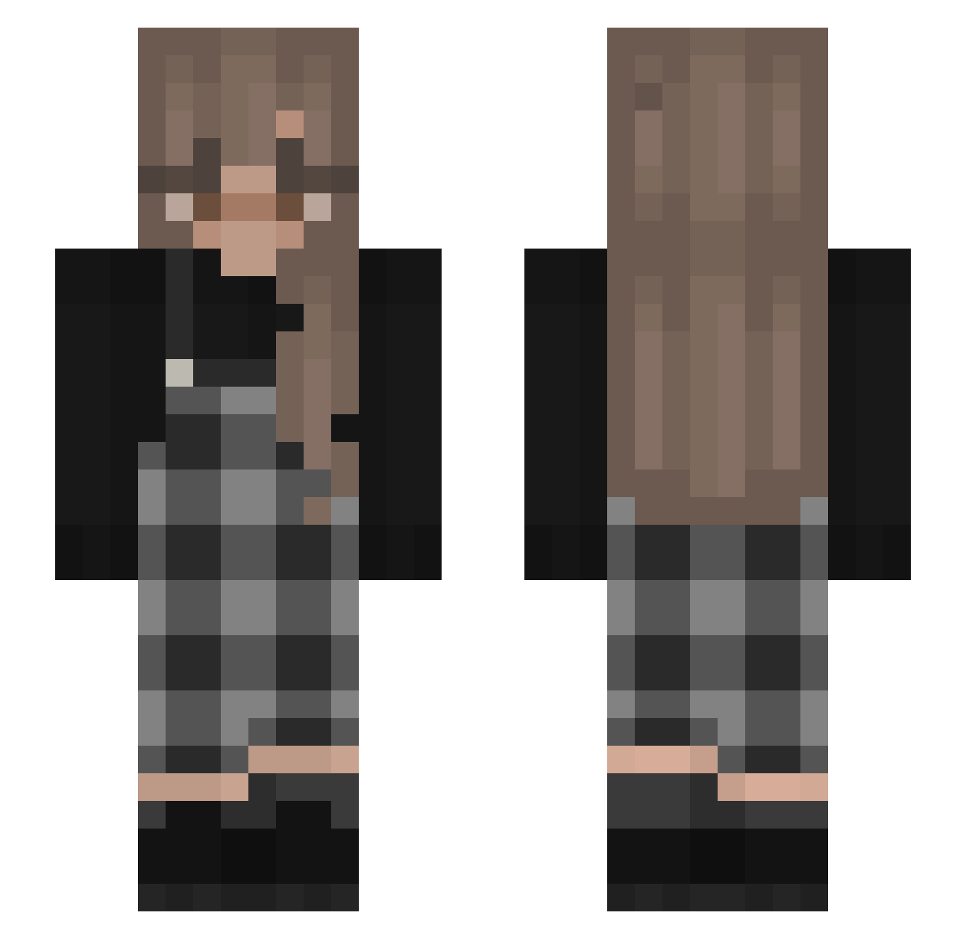 Diana_07 Minecraft skin, front and back view