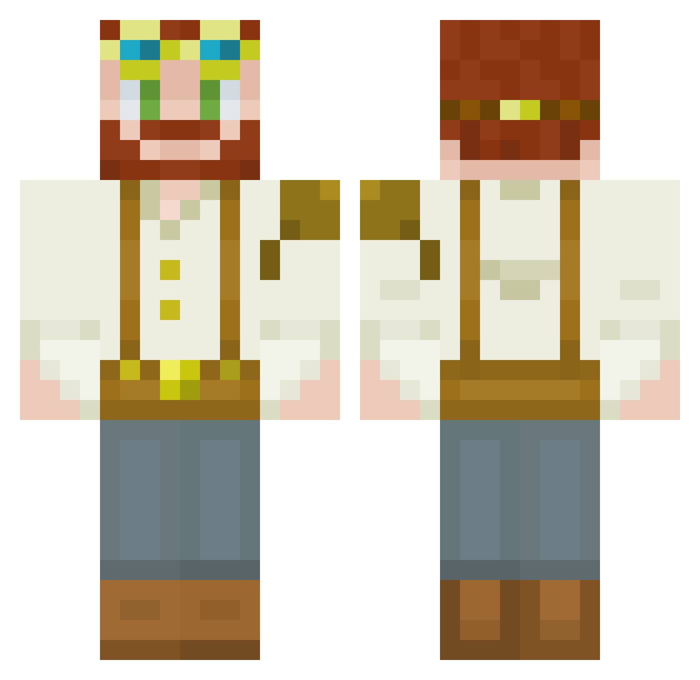 Sedna Minecraft skin, front and back view
